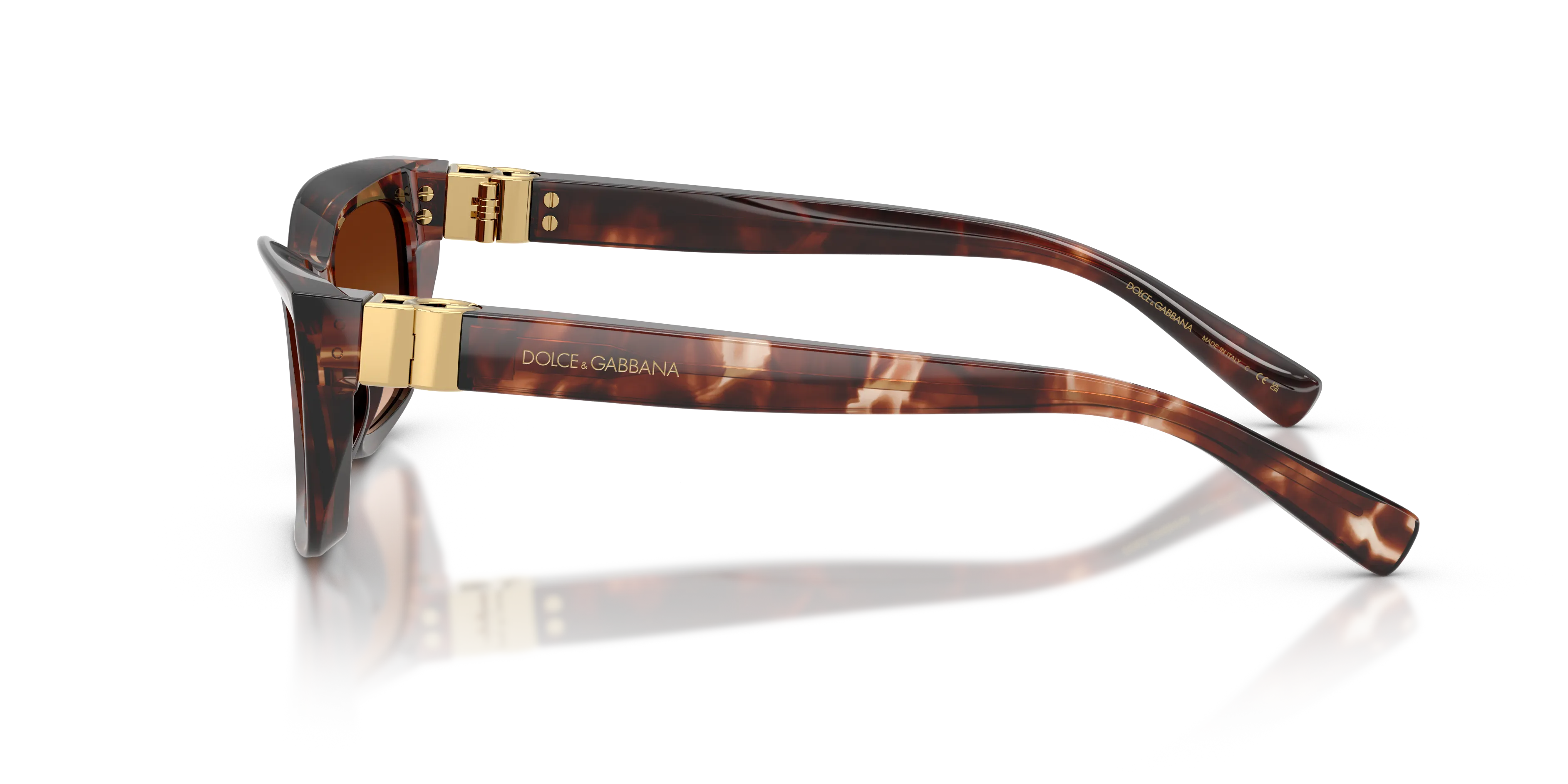 Dolce & Gabbana DG4532 322274 Occhiali da sole Acetato Rosso Marrone Cat Eye Normale Sfumato - immagine 4