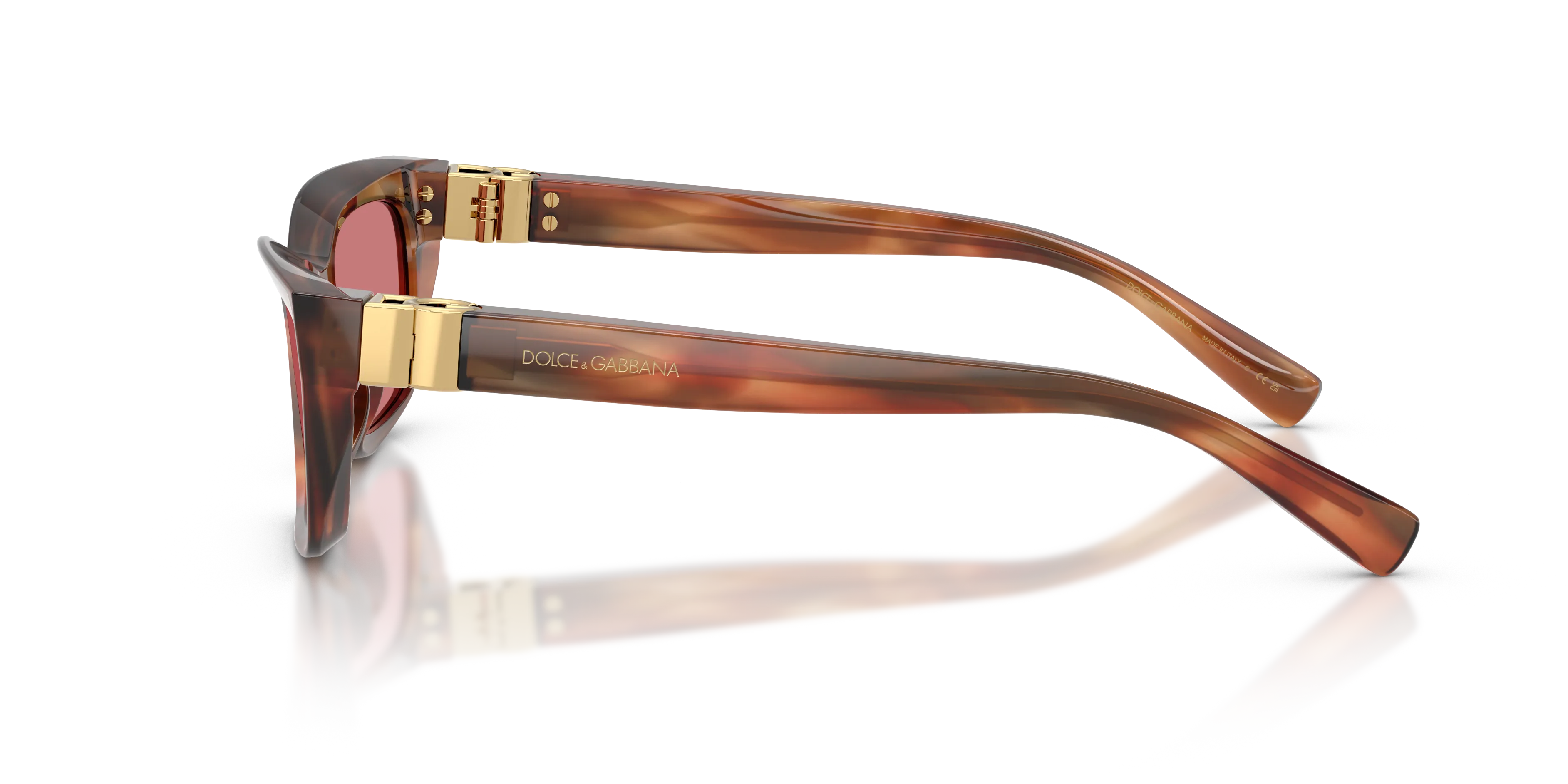 Dolce & Gabbana DG4532 322175 Occhiali da sole Acetato Tartaruga Rosso Cat Eye Normale - immagine 4
