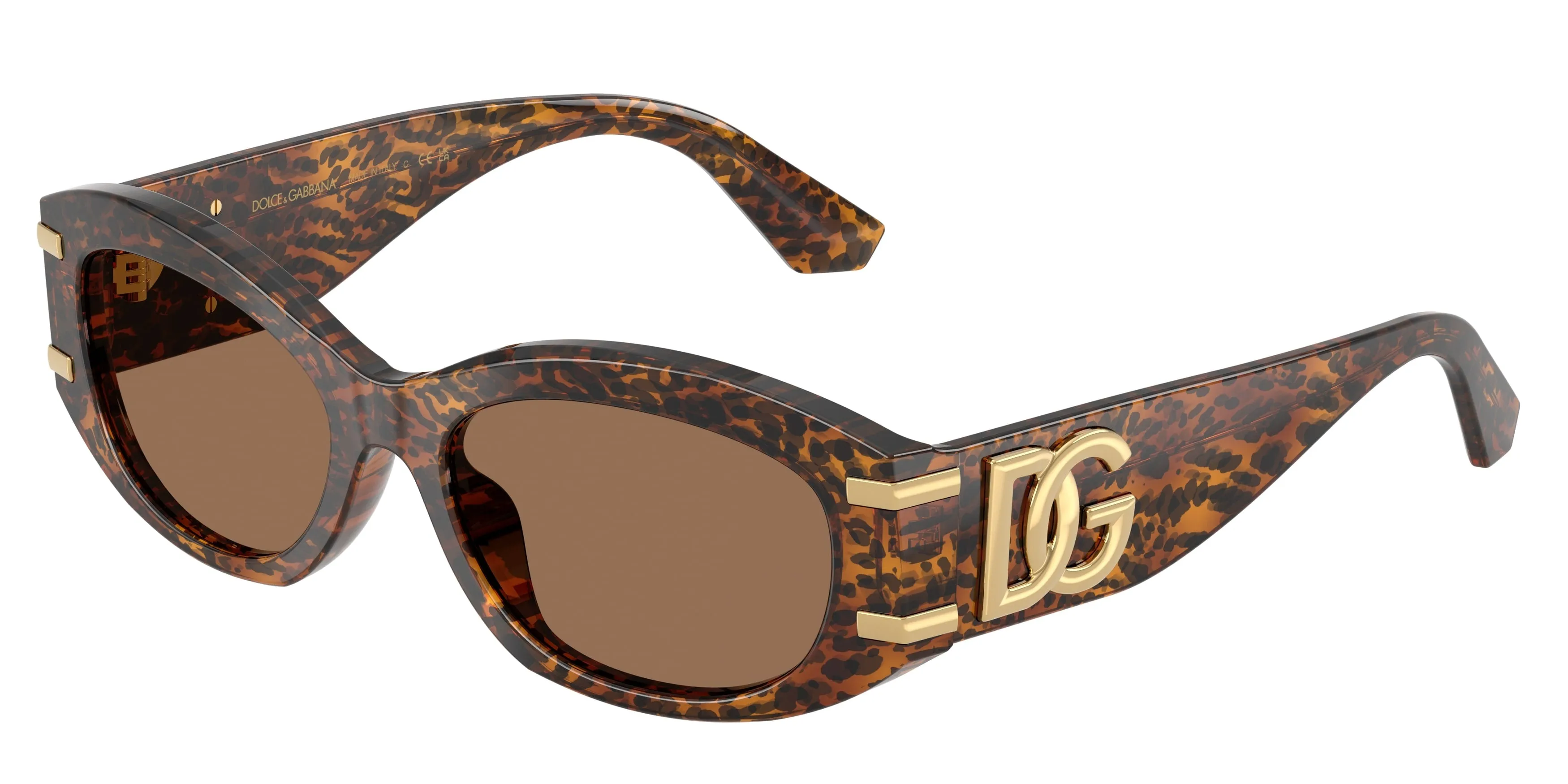 Dolce & Gabbana DG4502 347073 Occhiali da sole Acetato Marrone Marrone Rotonda Normale - immagine 1