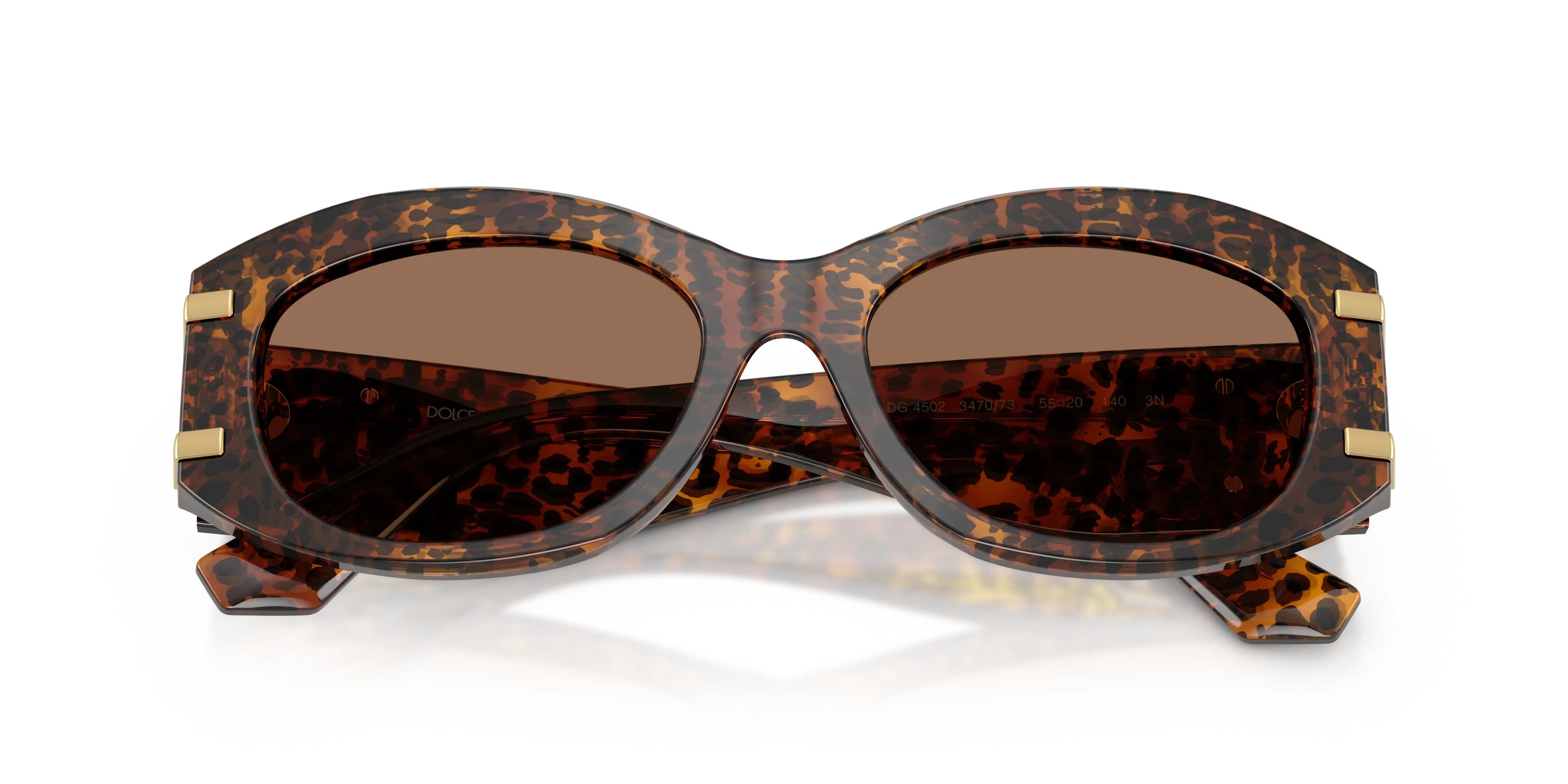 Dolce & Gabbana DG4502 347073 Occhiali da sole Acetato Marrone Marrone Rotonda Normale - immagine 2