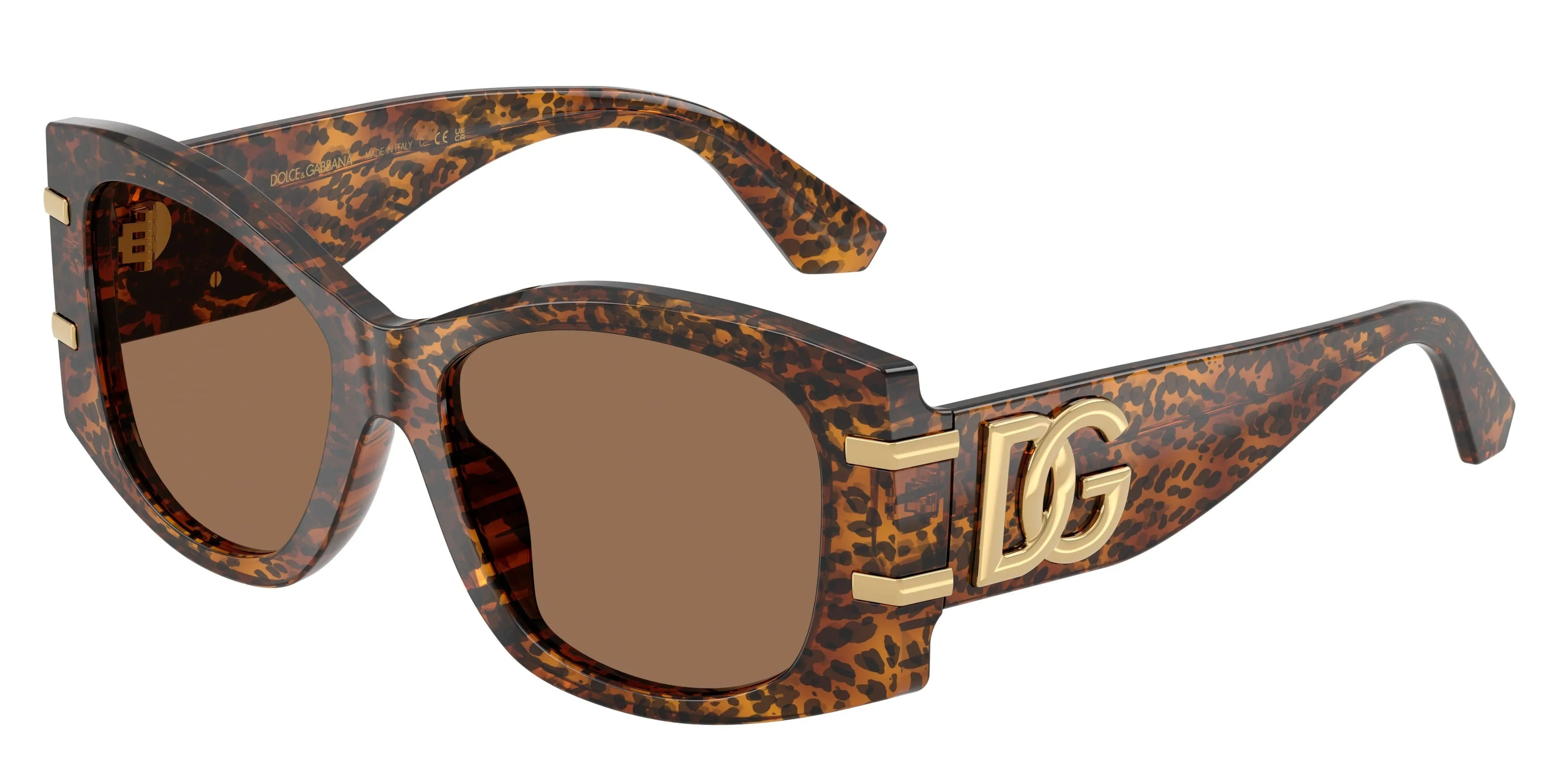 Dolce & Gabbana DG4501 347073 Occhiali da sole Acetato Marrone Marrone Farfalla Normale - immagine 1