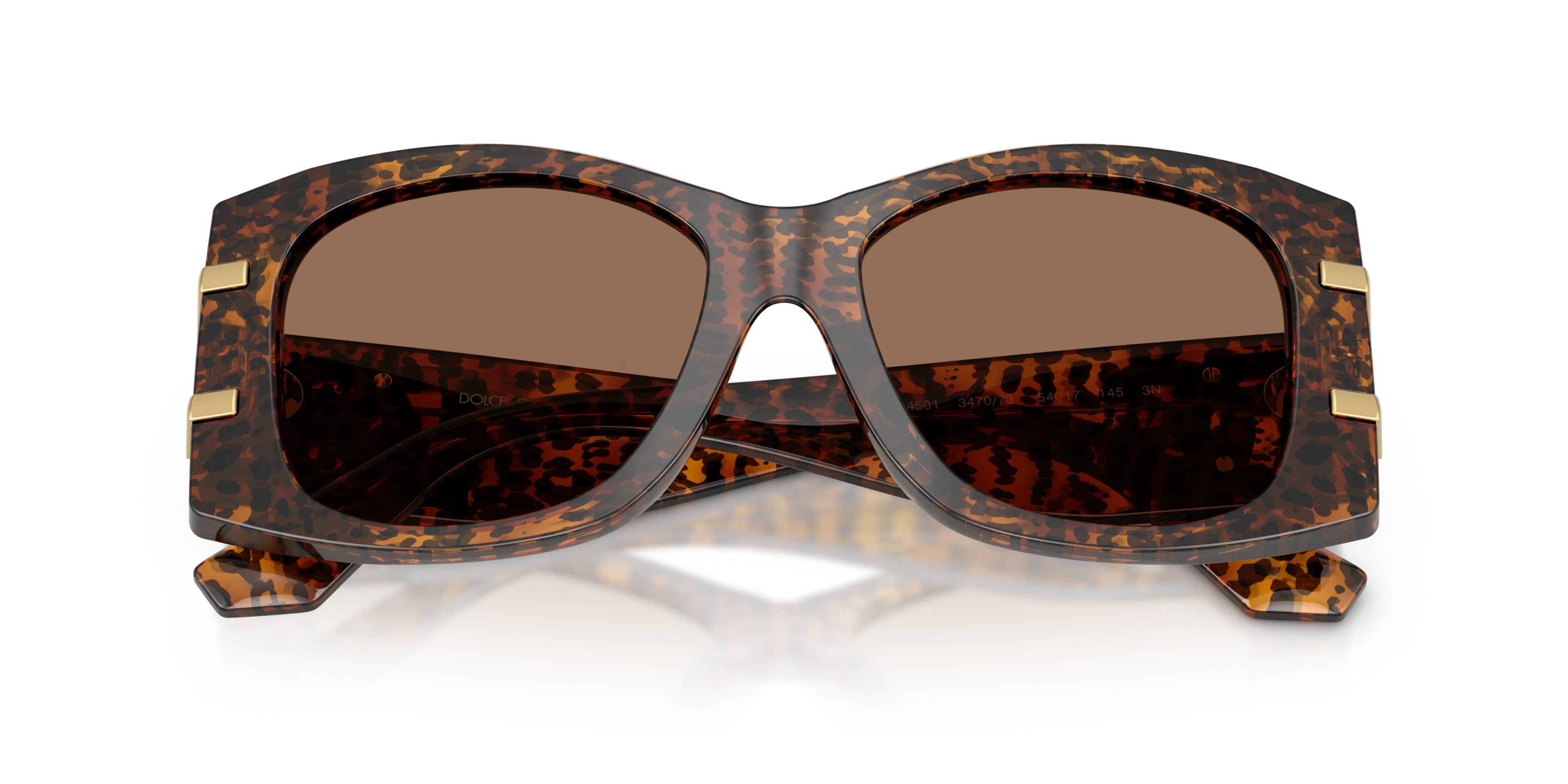 Dolce & Gabbana DG4501 347073 Occhiali da sole Acetato Marrone Marrone Farfalla Normale - immagine 2