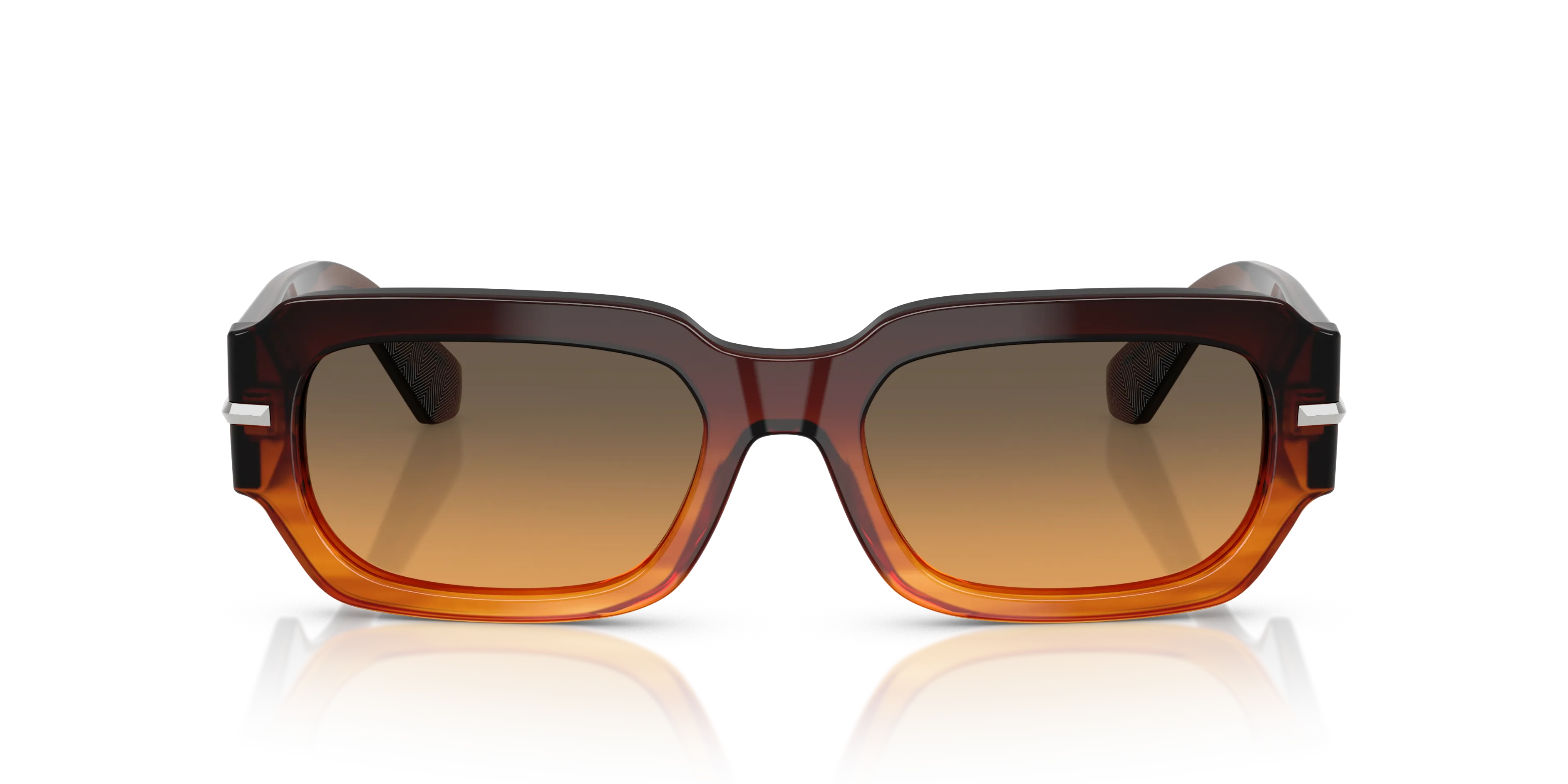 Dolce & Gabbana DG4485 348618 Occhiali da sole Acetato Marrone Arancione Squadrata Normale Sfumato - immagine 3