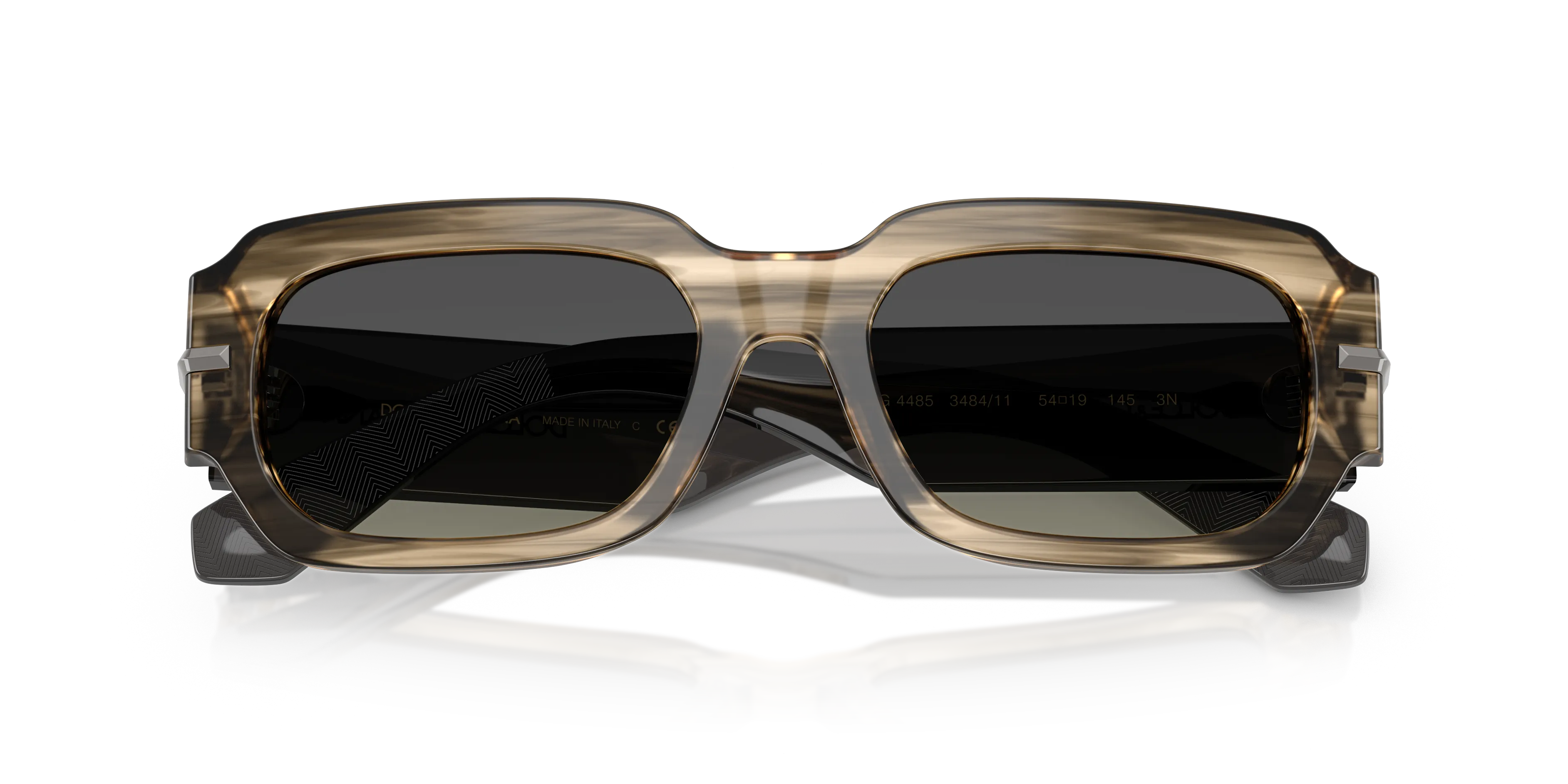 Dolce & Gabbana DG4485 348411 Occhiali da sole Acetato Grigio Grigio Squadrata Normale Sfumato - immagine 2