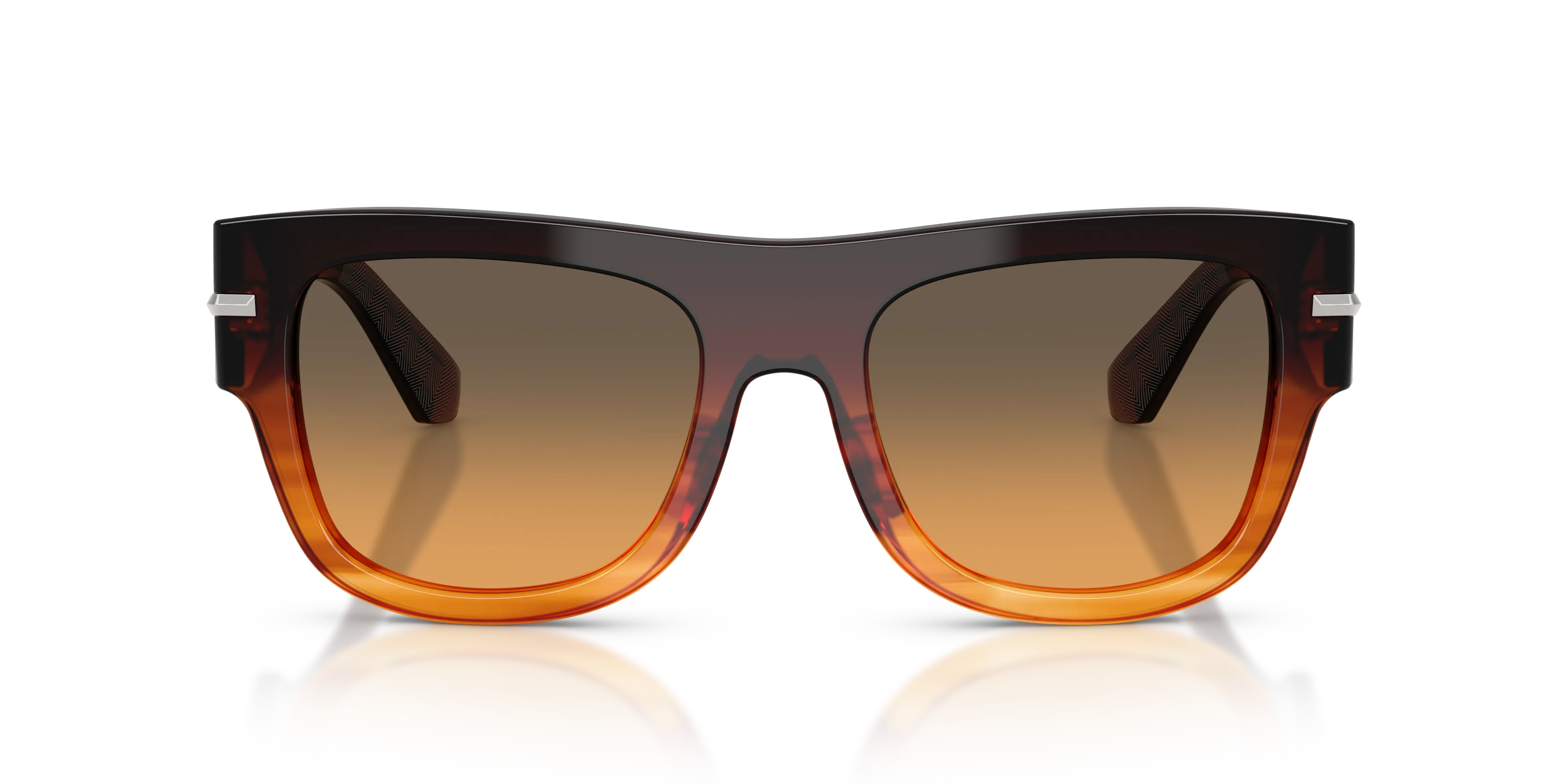 Dolce & Gabbana DG4484 348618 Occhiali da sole Acetato Marrone Arancione Squadrata Normale Sfumato - immagine 3