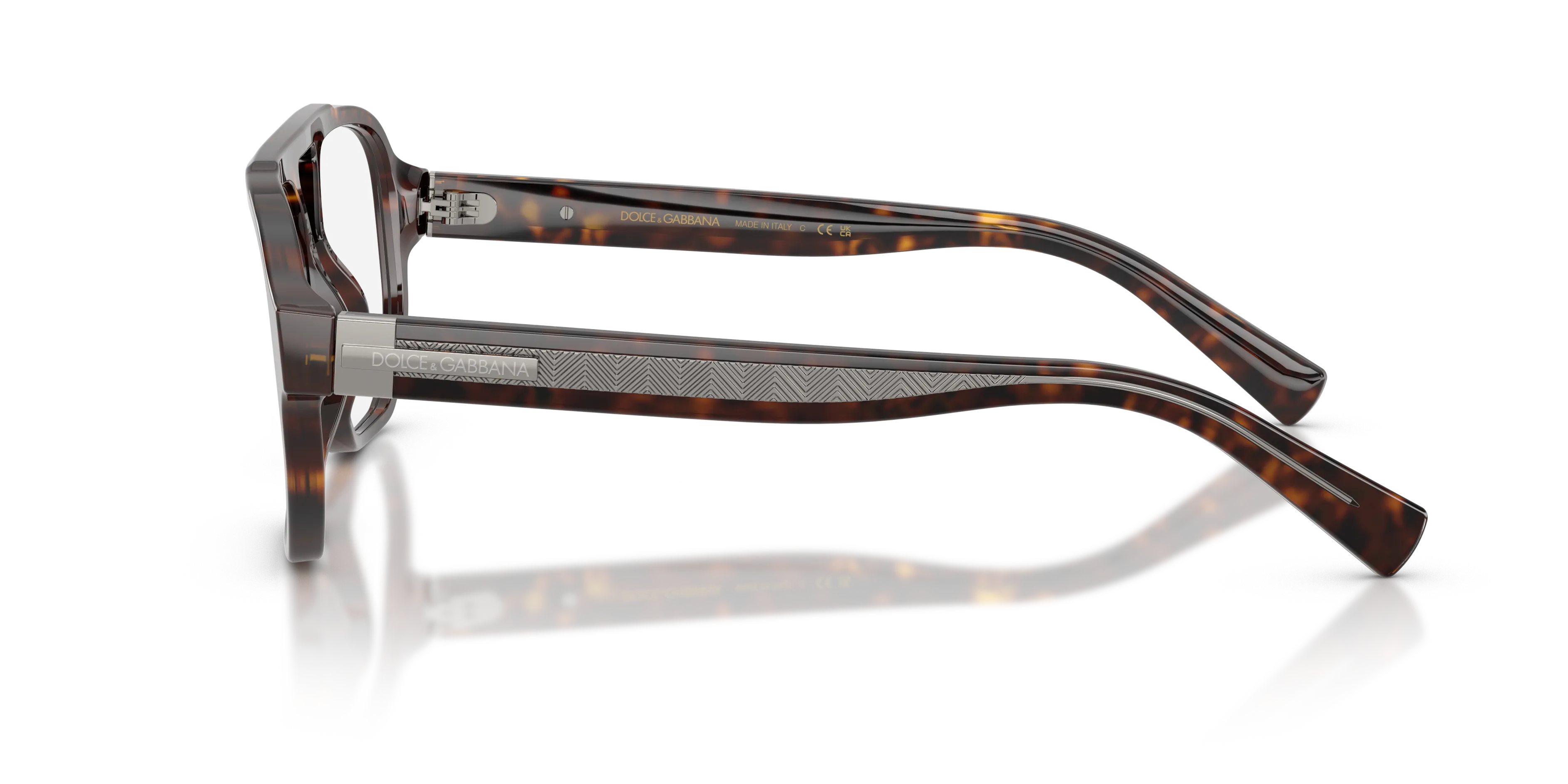 Dolce & Gabbana DG3447 502 Montature da vista Acetato Tartaruga Trasparente Pilot Normale - immagine 4