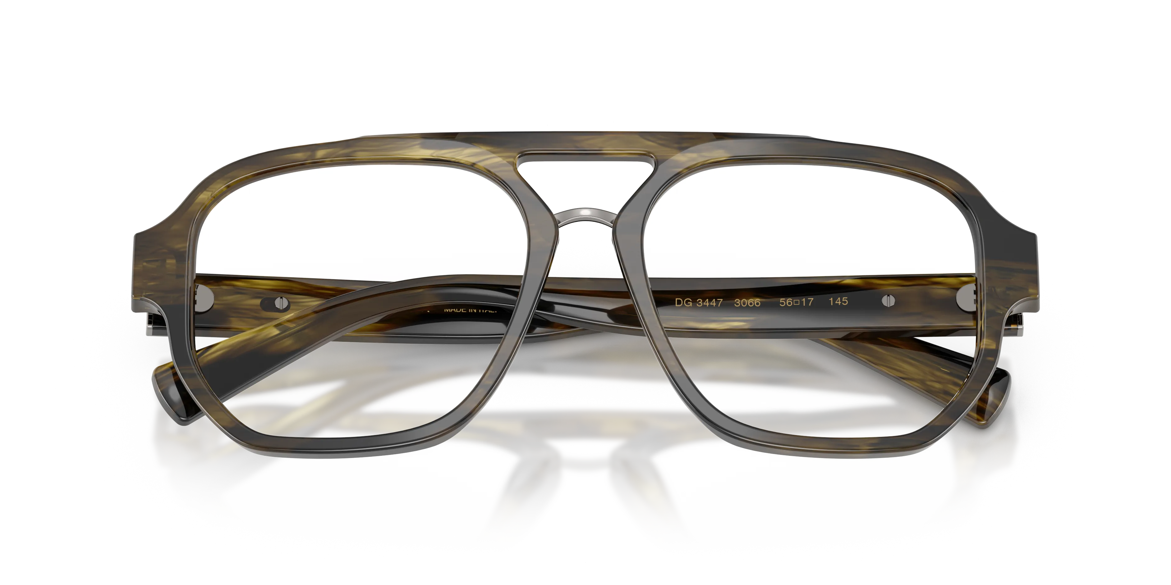 Dolce & Gabbana DG3447 3066 Montature da vista Acetato Verde Trasparente Pilot Normale - immagine 2