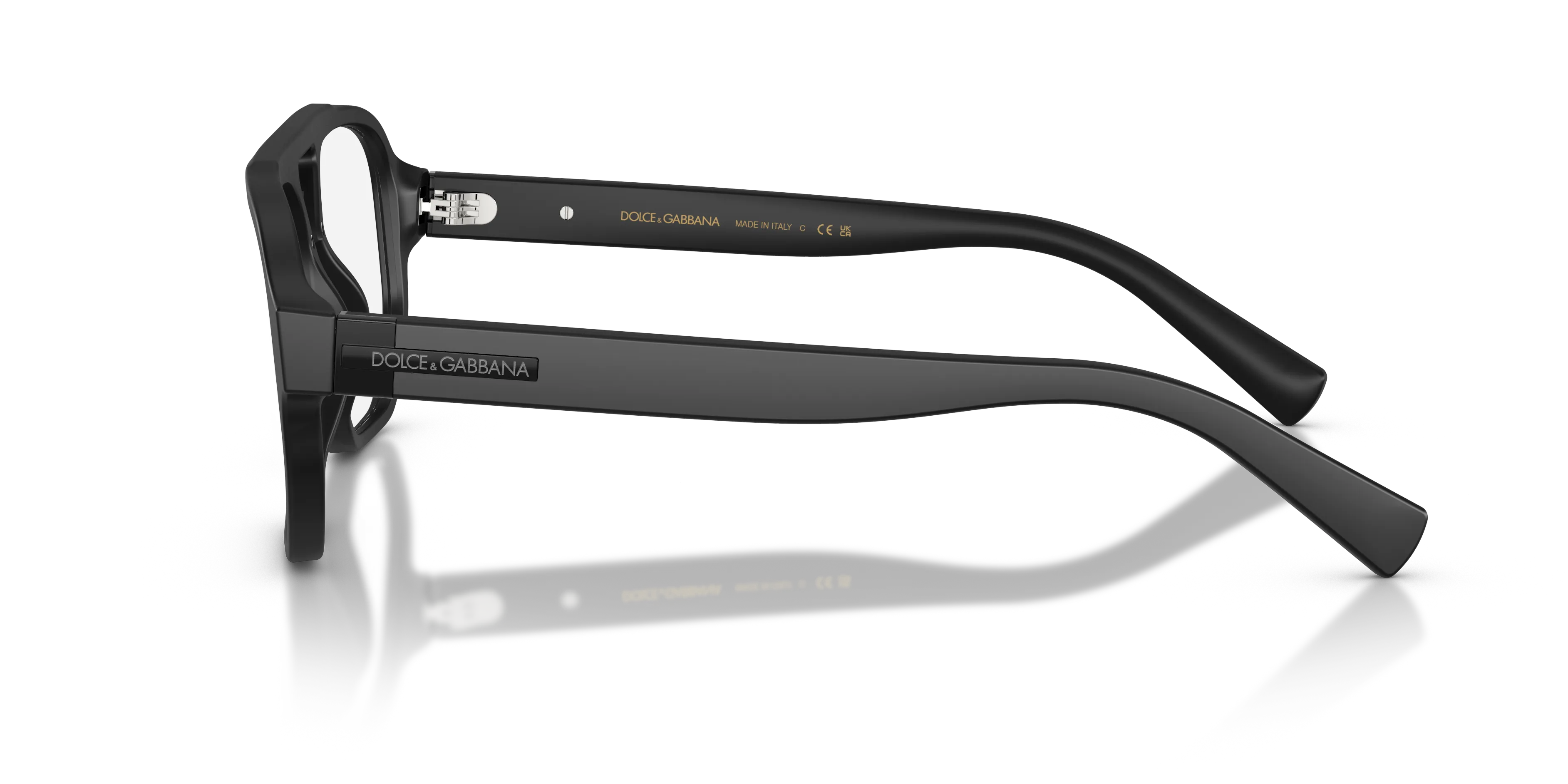 Dolce & Gabbana DG3447 2525 Montature da vista Acetato Nero Trasparente Pilot Normale - immagine 4