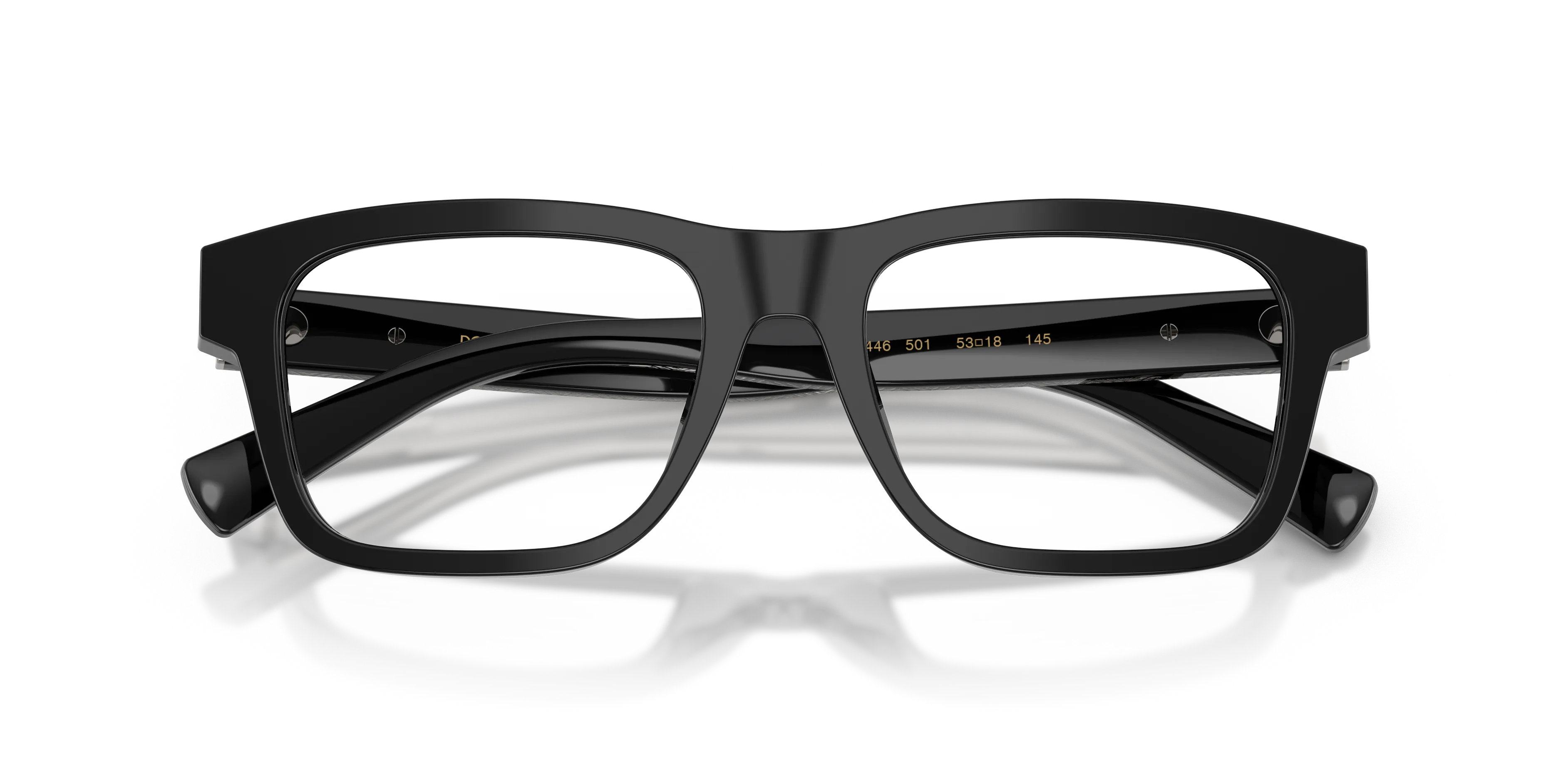 Dolce & Gabbana DG3446 501 Montature da vista Acetato Nero Trasparente Squadrata Normale - immagine 2