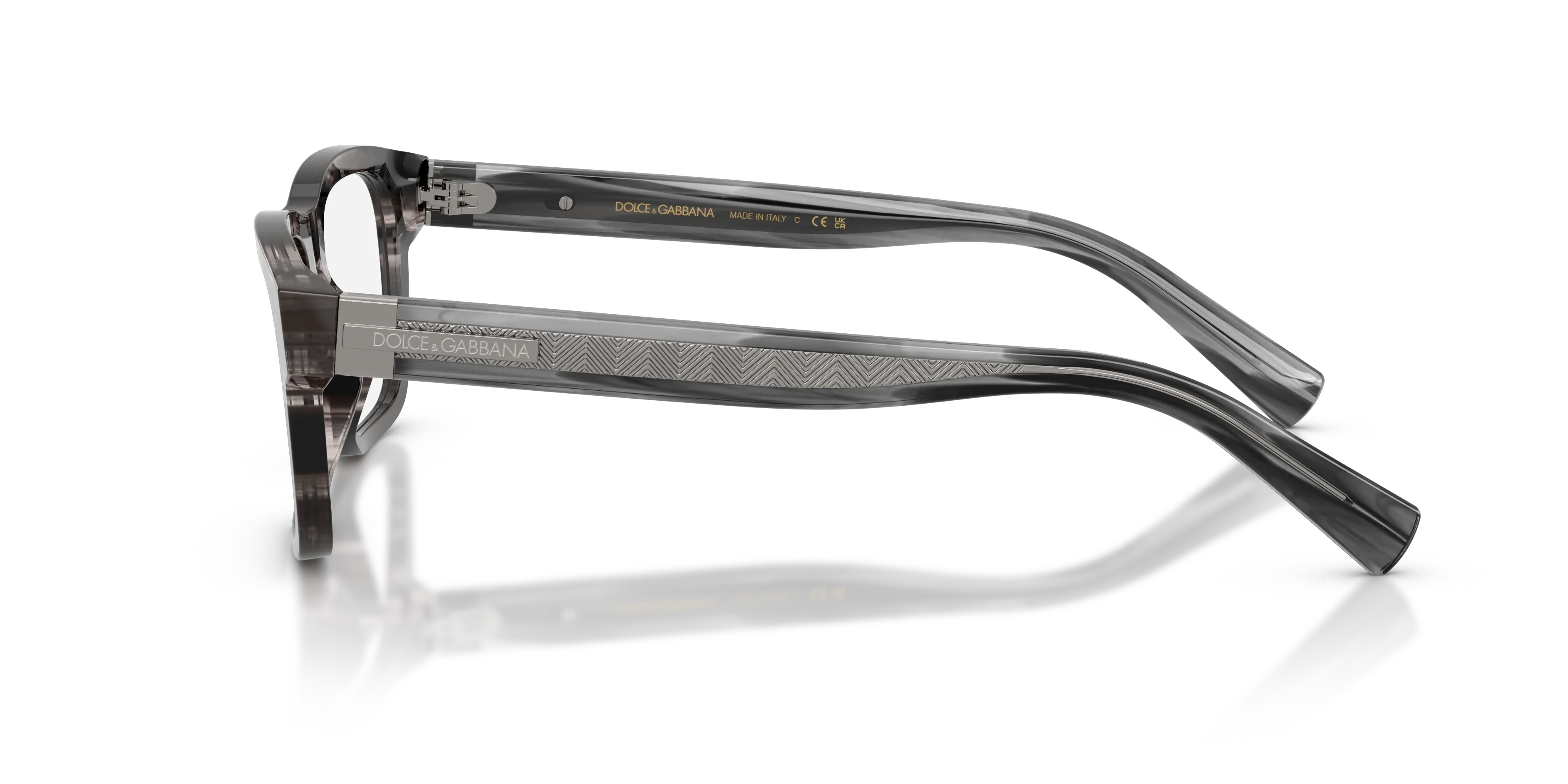 Dolce & Gabbana DG3446 3440 Montature da vista Acetato Grigio Trasparente Squadrata Normale - immagine 4