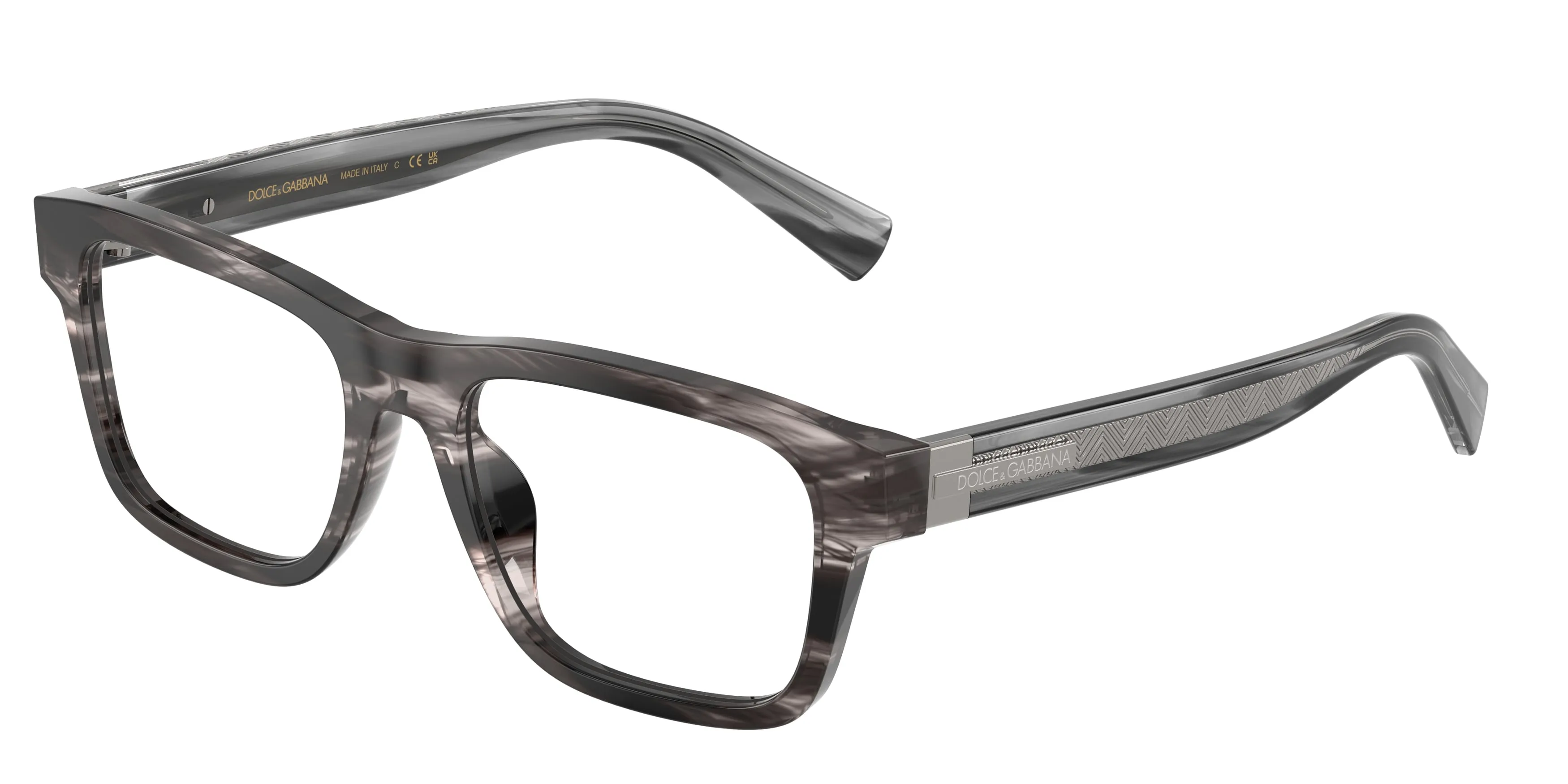 Dolce & Gabbana DG3446 3440 Montature da vista Acetato Grigio Trasparente Squadrata Normale - immagine 1