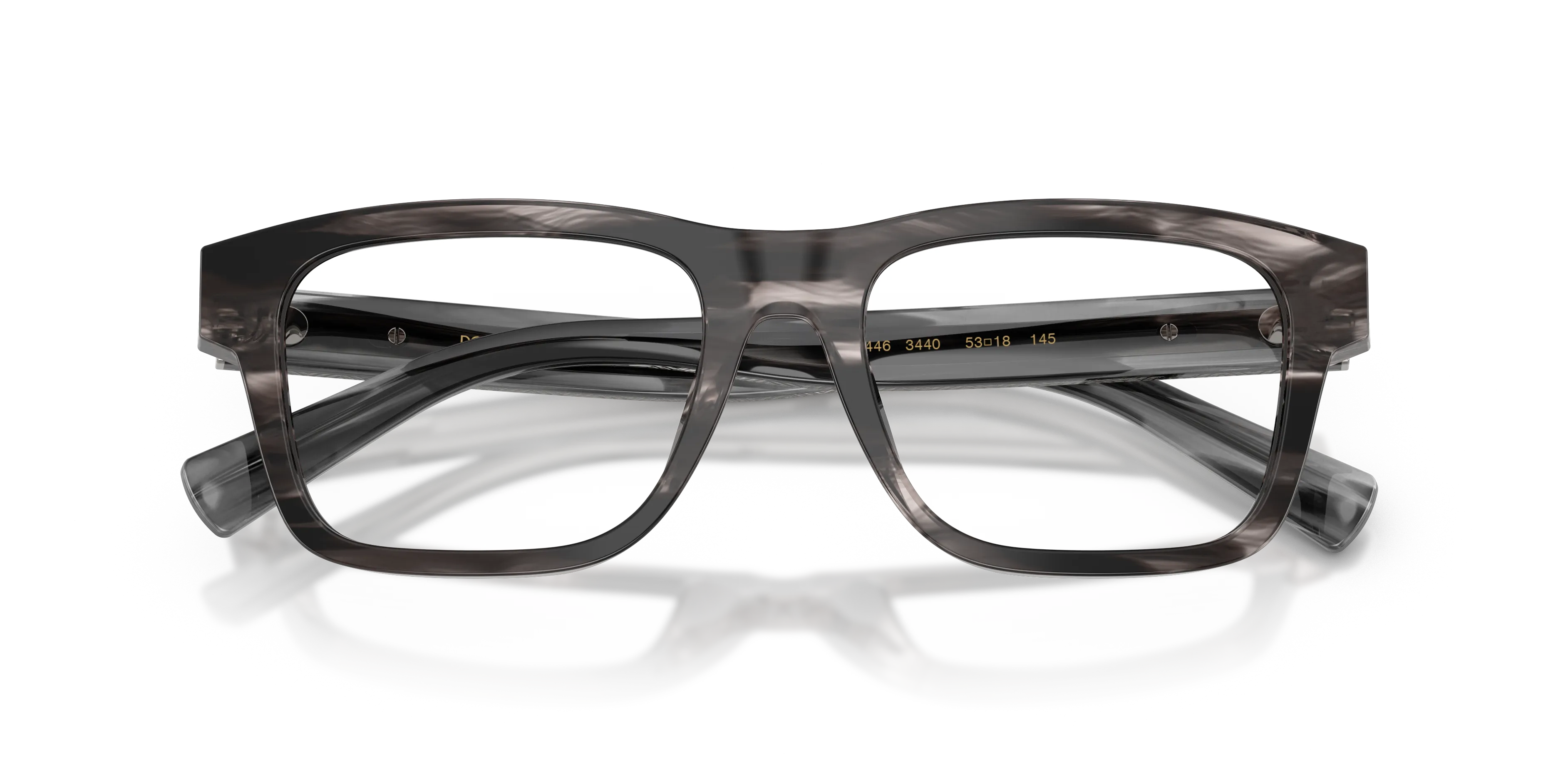 Dolce & Gabbana DG3446 3440 Montature da vista Acetato Grigio Trasparente Squadrata Normale - immagine 2
