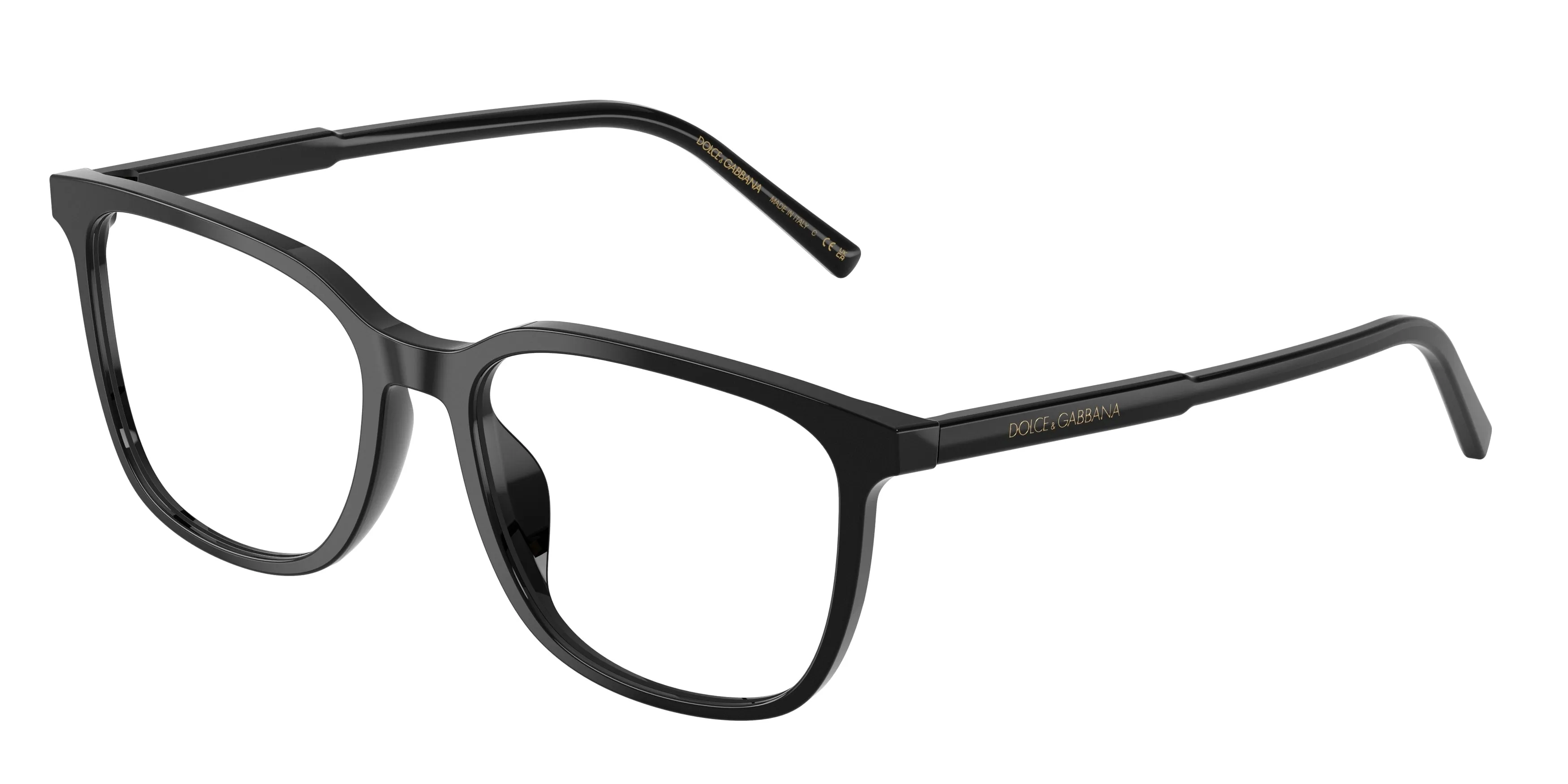Dolce & Gabbana DG3445 501 Montature da vista Acetato Nero Trasparente Squadrata Normale - immagine 1