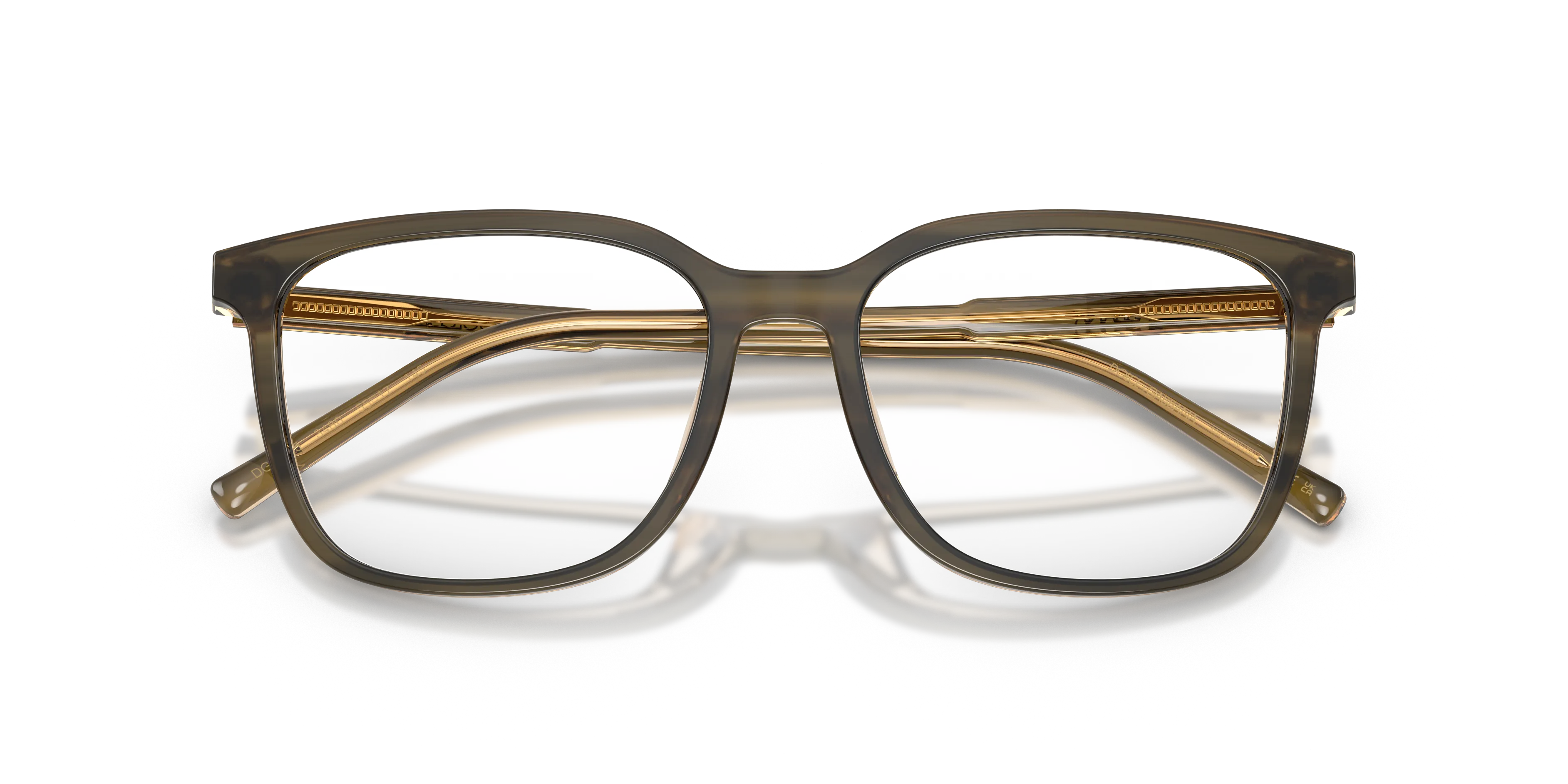 Dolce & Gabbana DG3445 3480 Montature da vista Acetato Verde Trasparente Squadrata Normale - immagine 2
