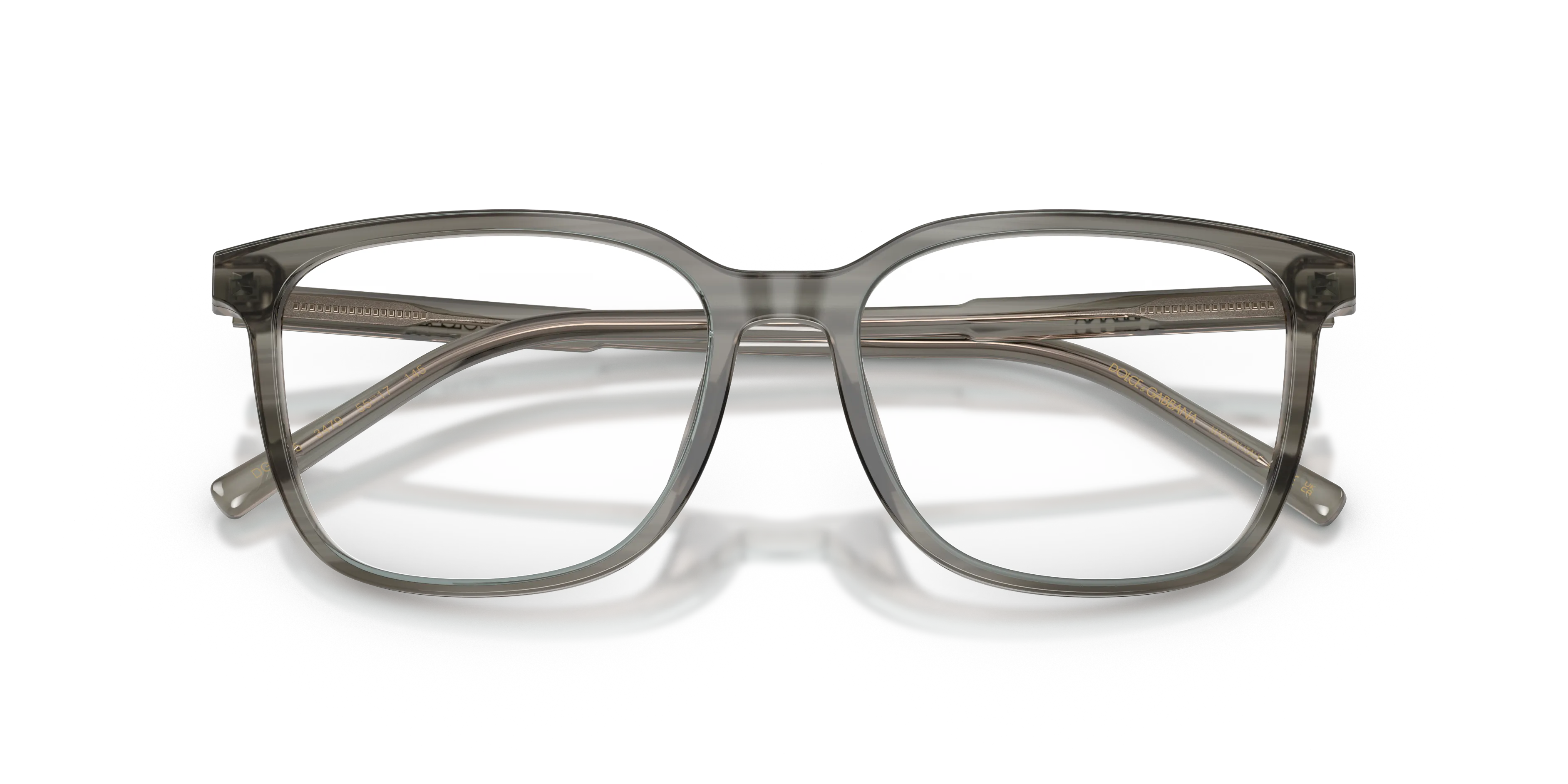 Dolce & Gabbana DG3445 3479 Montature da vista Acetato Grigio Trasparente Squadrata Normale - immagine 2