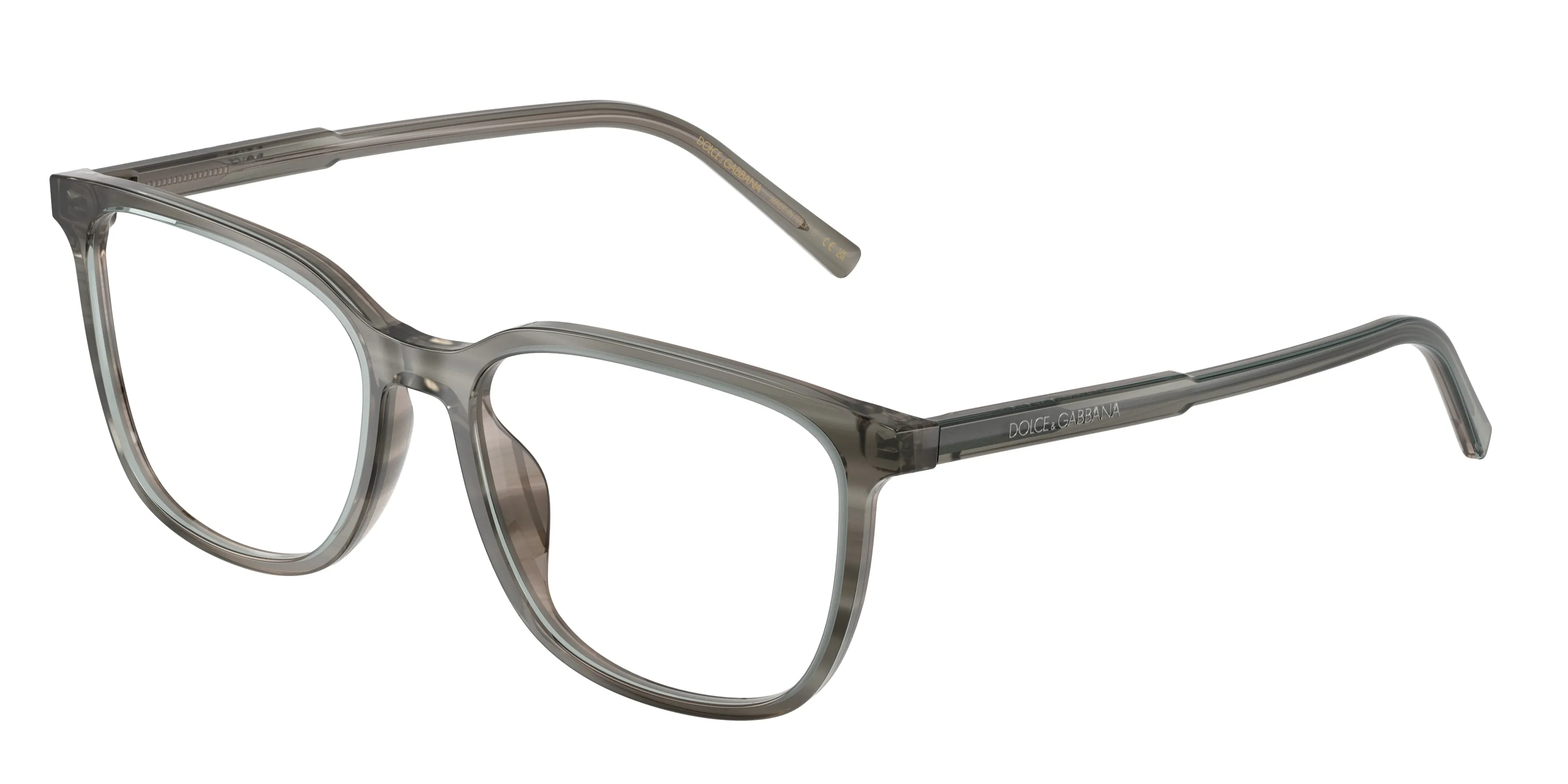 Dolce & Gabbana DG3445 3479 Montature da vista Acetato Grigio Trasparente Squadrata Normale - immagine 1