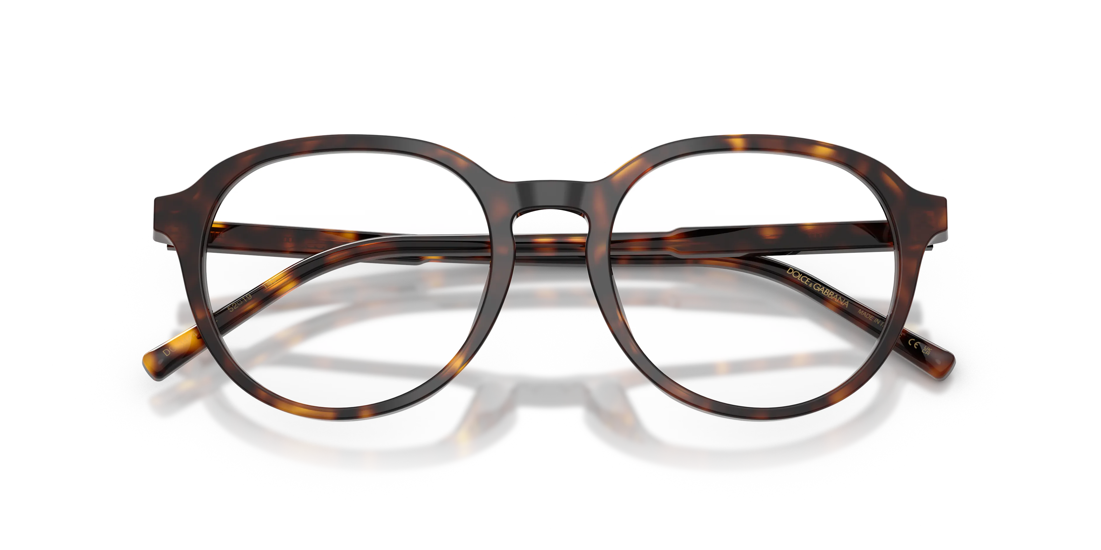 Dolce & Gabbana DG3444 502 Montature da vista Acetato Tartaruga Trasparente Pantos Normale - immagine 2