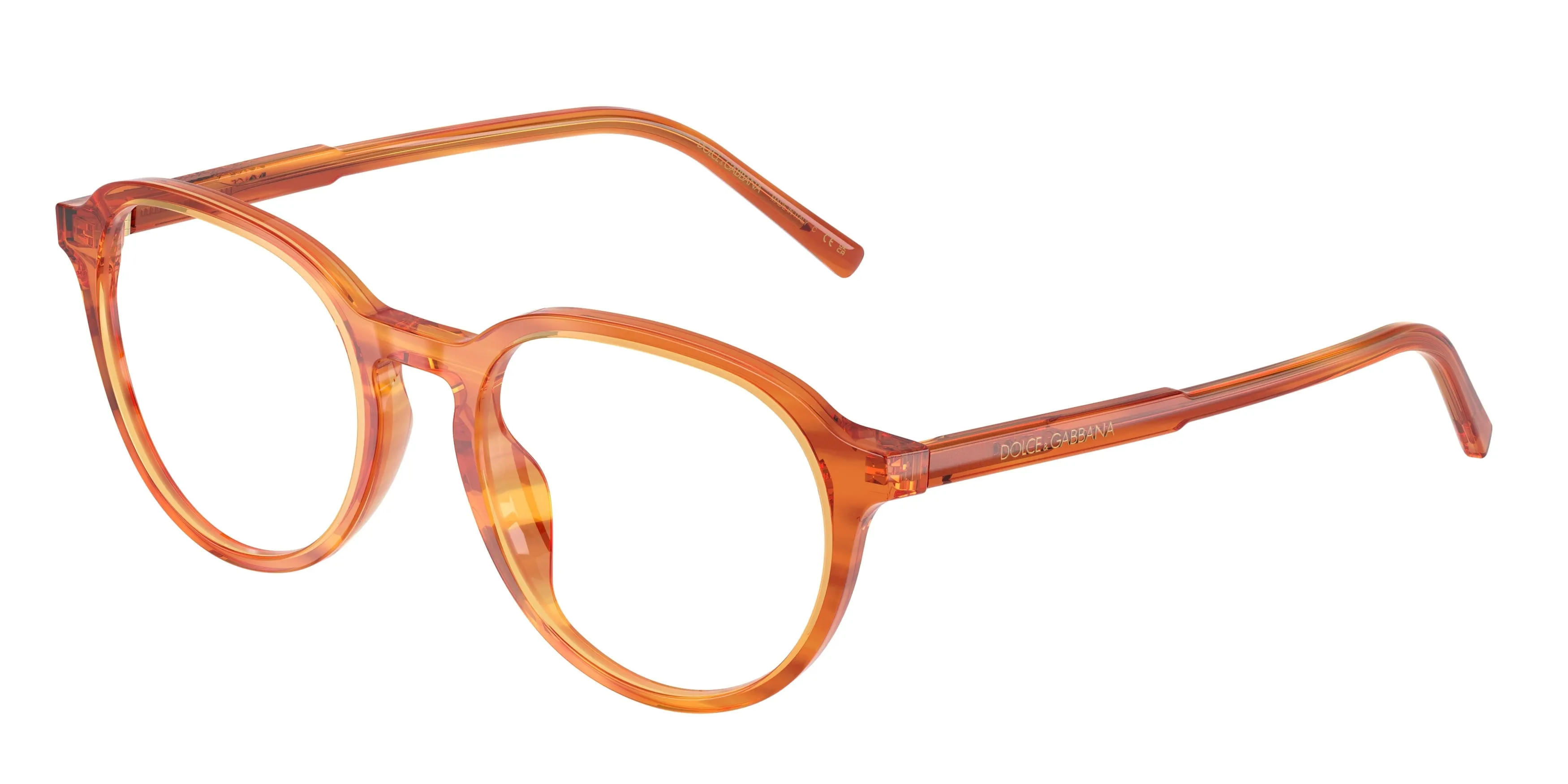Dolce & Gabbana DG3444 3483 Montature da vista Acetato Marrone Trasparente Pantos Normale - immagine 1
