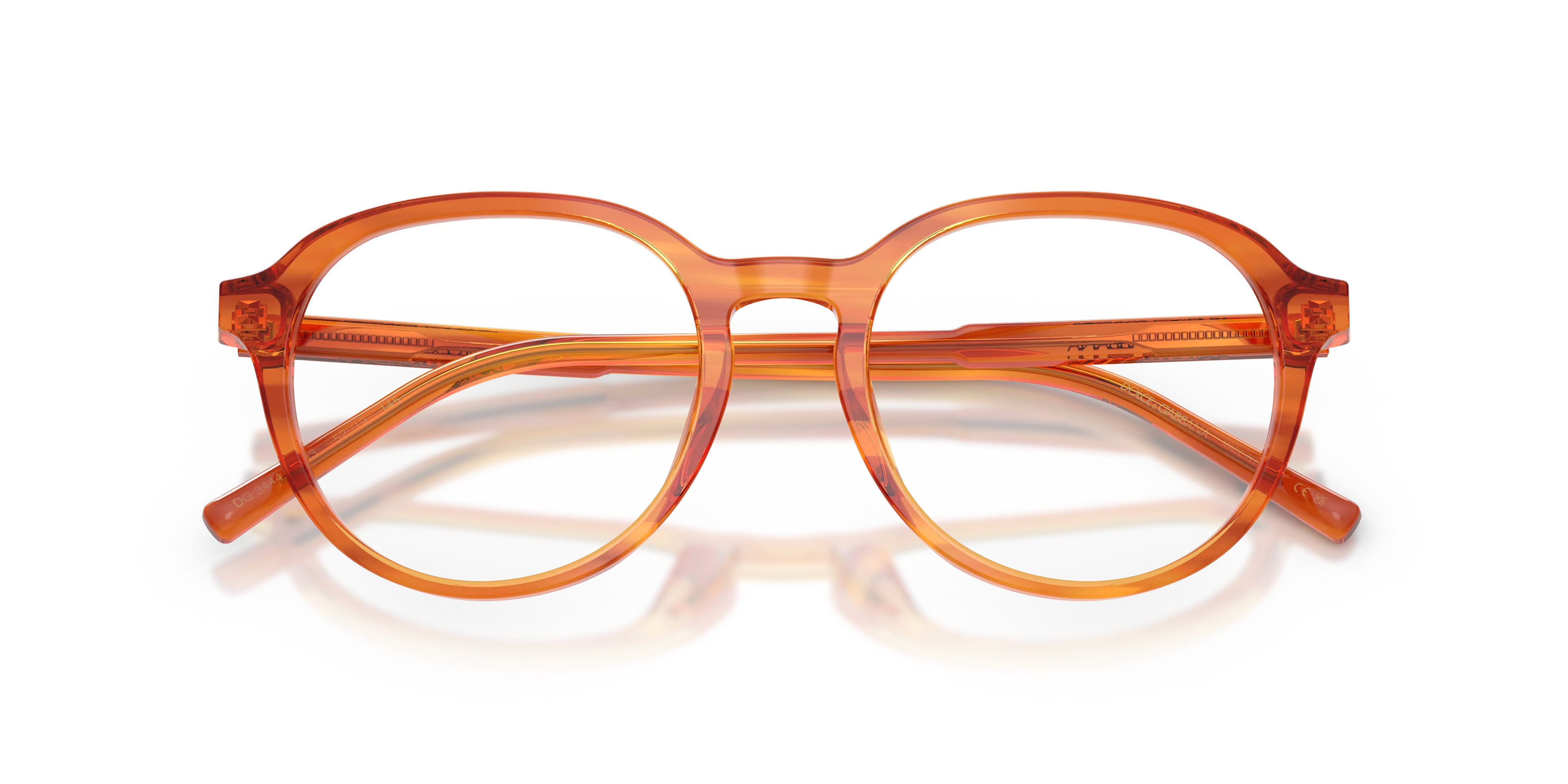 Dolce & Gabbana DG3444 3483 Montature da vista Acetato Marrone Trasparente Pantos Normale - immagine 2