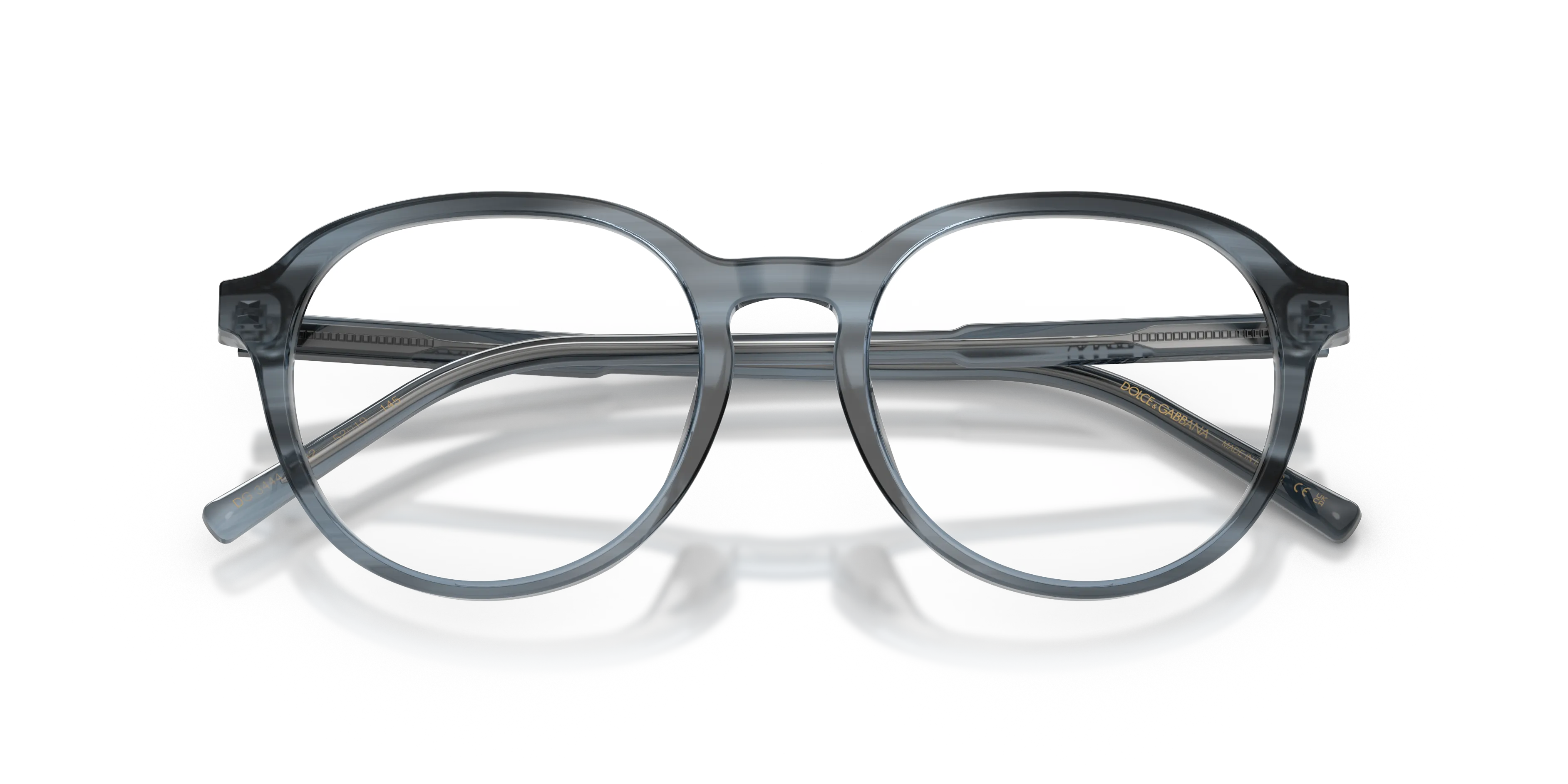 Dolce & Gabbana DG3444 3482 Montature da vista Acetato Blu Trasparente Pantos Normale - immagine 2