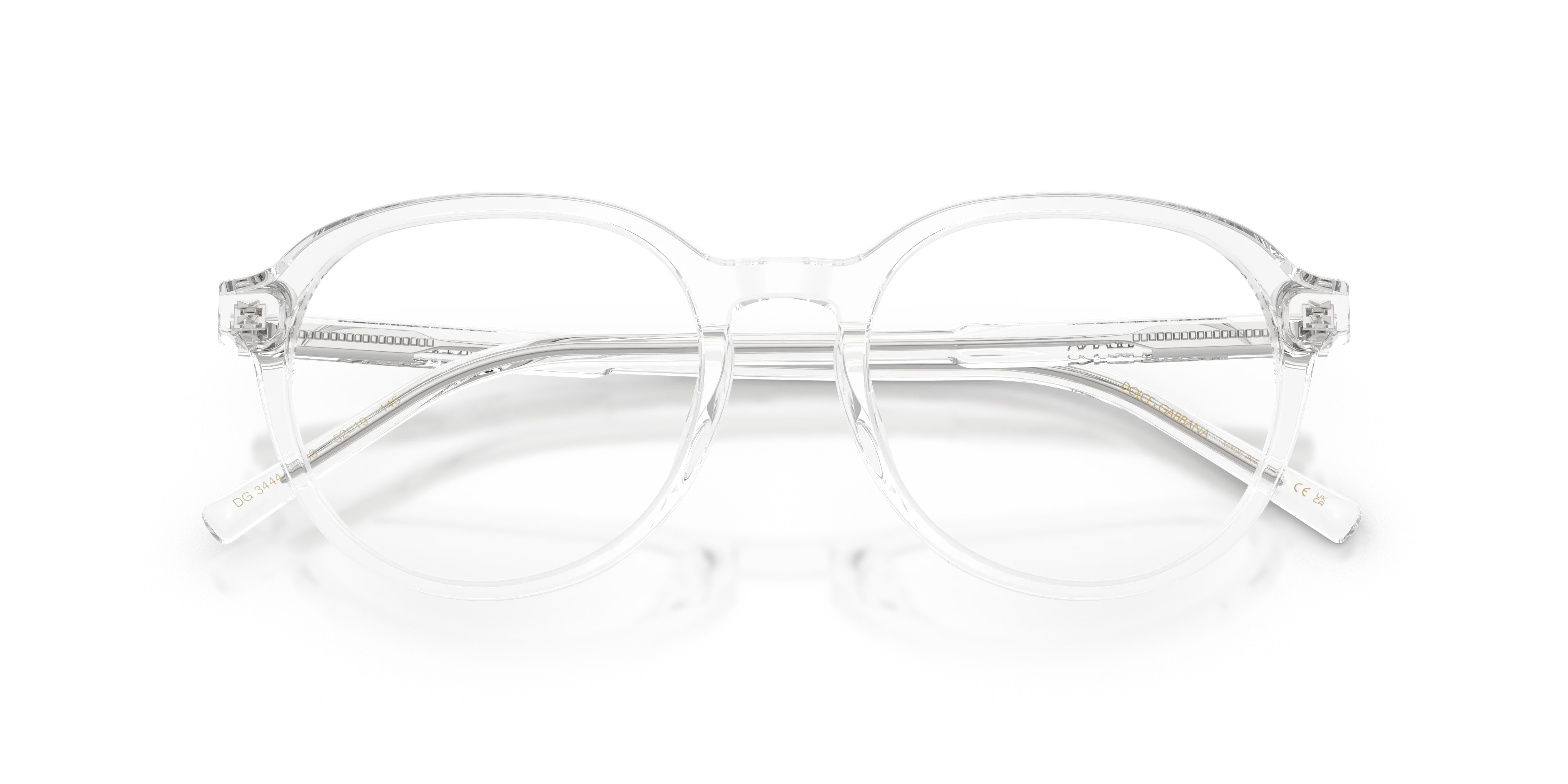 Dolce & Gabbana DG3444 3133 Montature da vista Acetato Trasparente Trasparente Pantos Normale - immagine 2