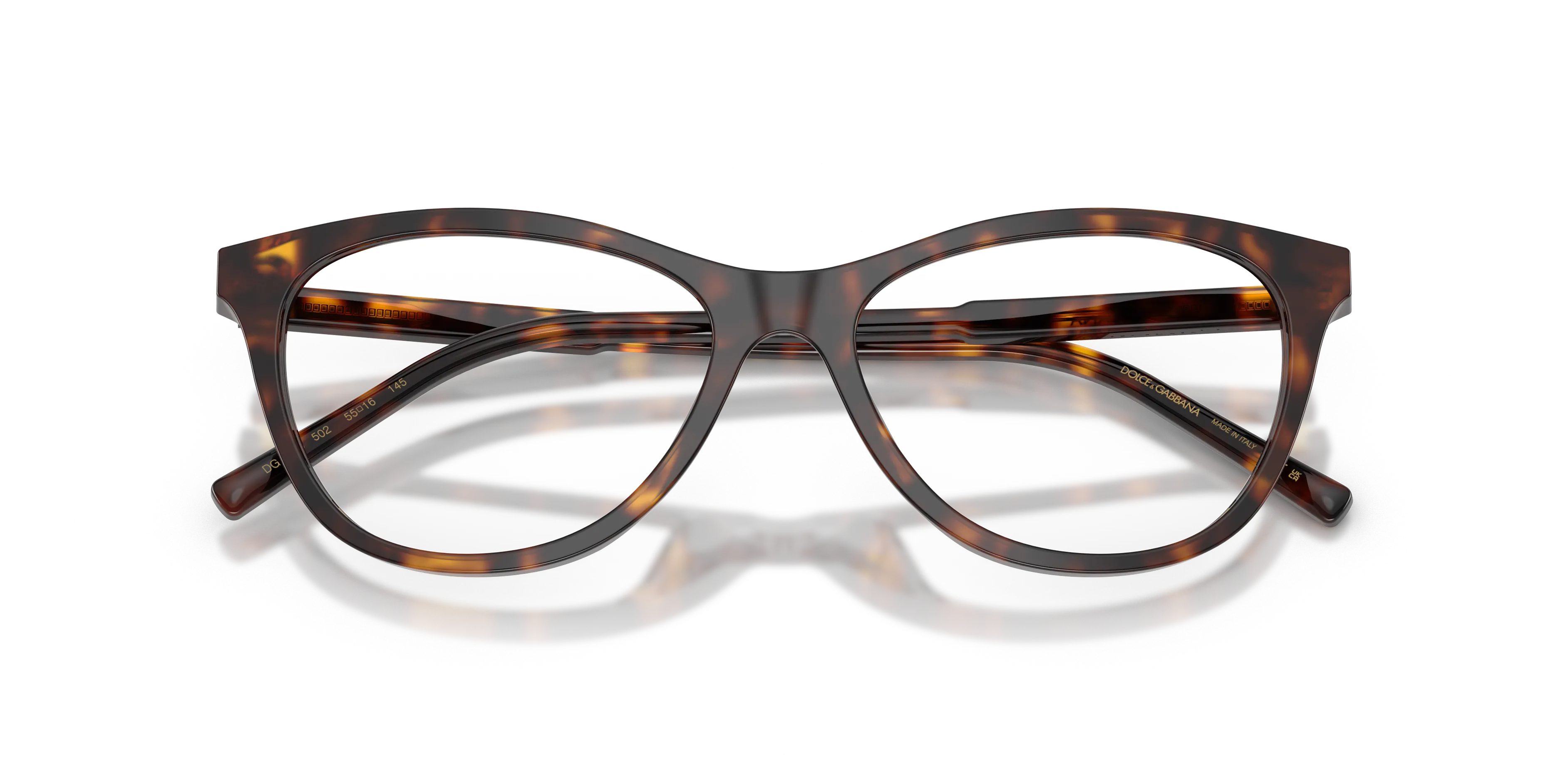 Dolce & Gabbana DG3443 502 Montature da vista Acetato Tartaruga Trasparente Cat Eye Normale - immagine 2
