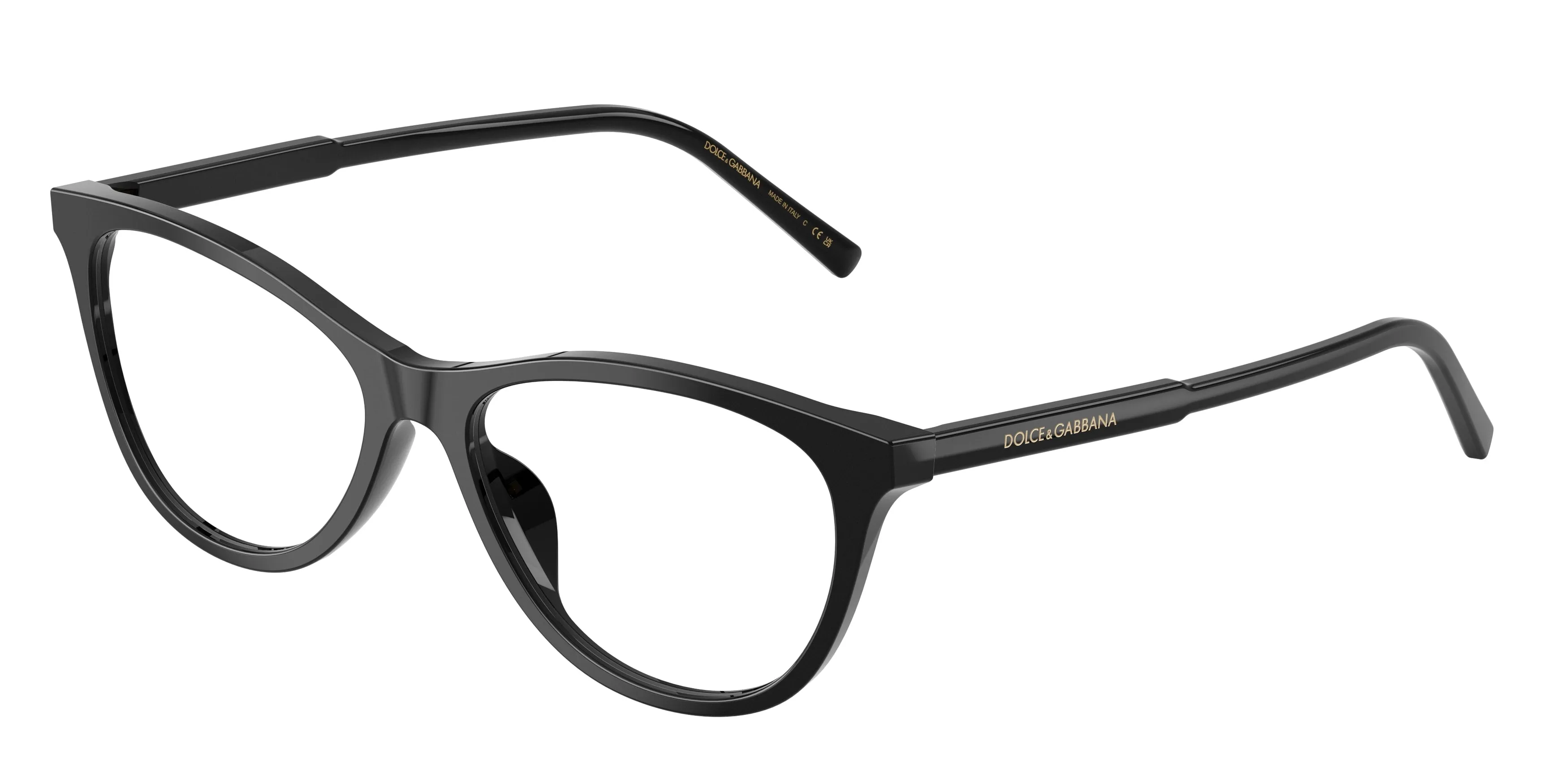 Dolce & Gabbana DG3443 501 Montature da vista Acetato Nero Trasparente Cat Eye Normale - immagine 1