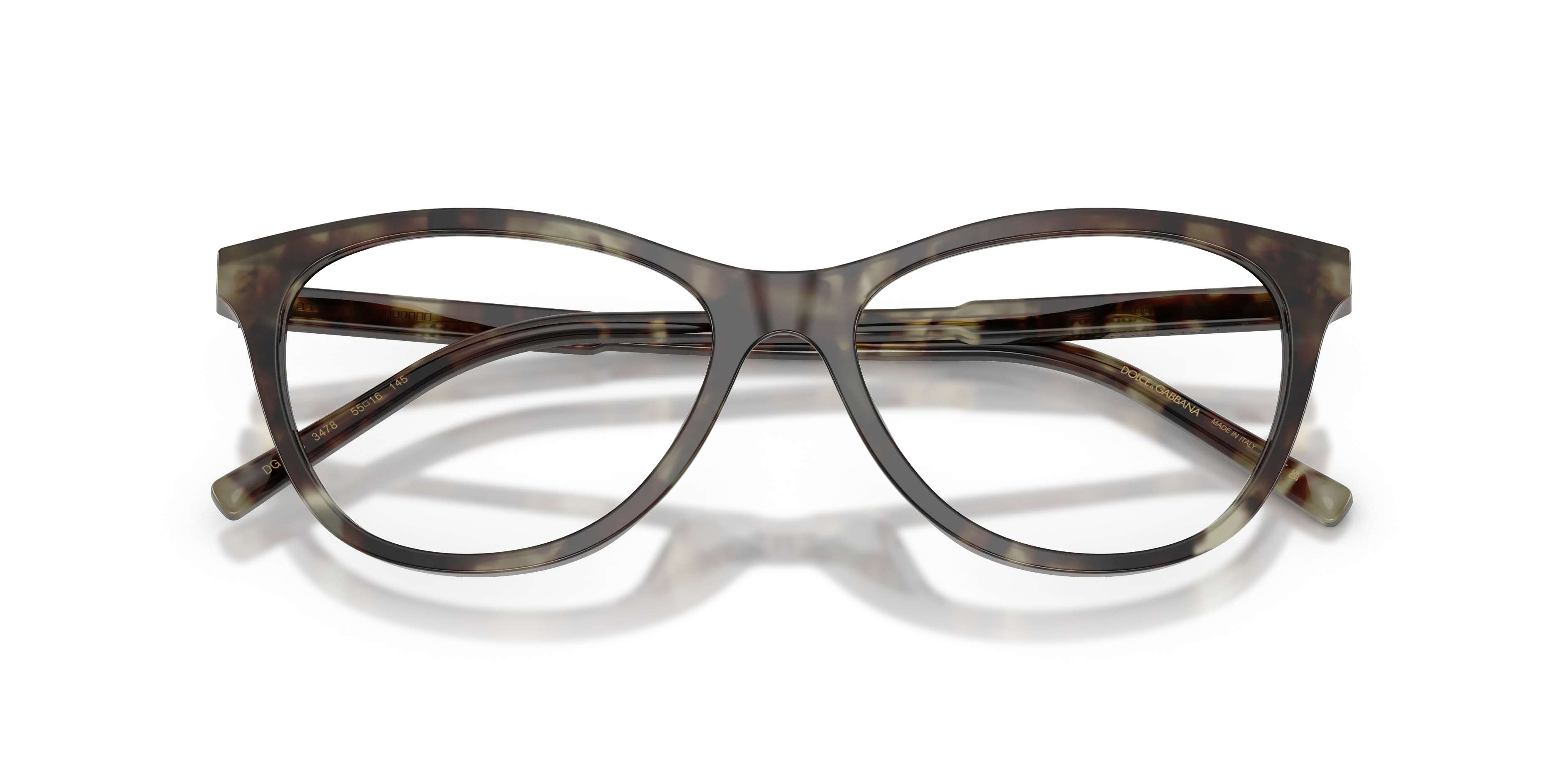 Dolce & Gabbana DG3443 3478 Montature da vista Acetato Verde Trasparente Cat Eye Normale - immagine 2