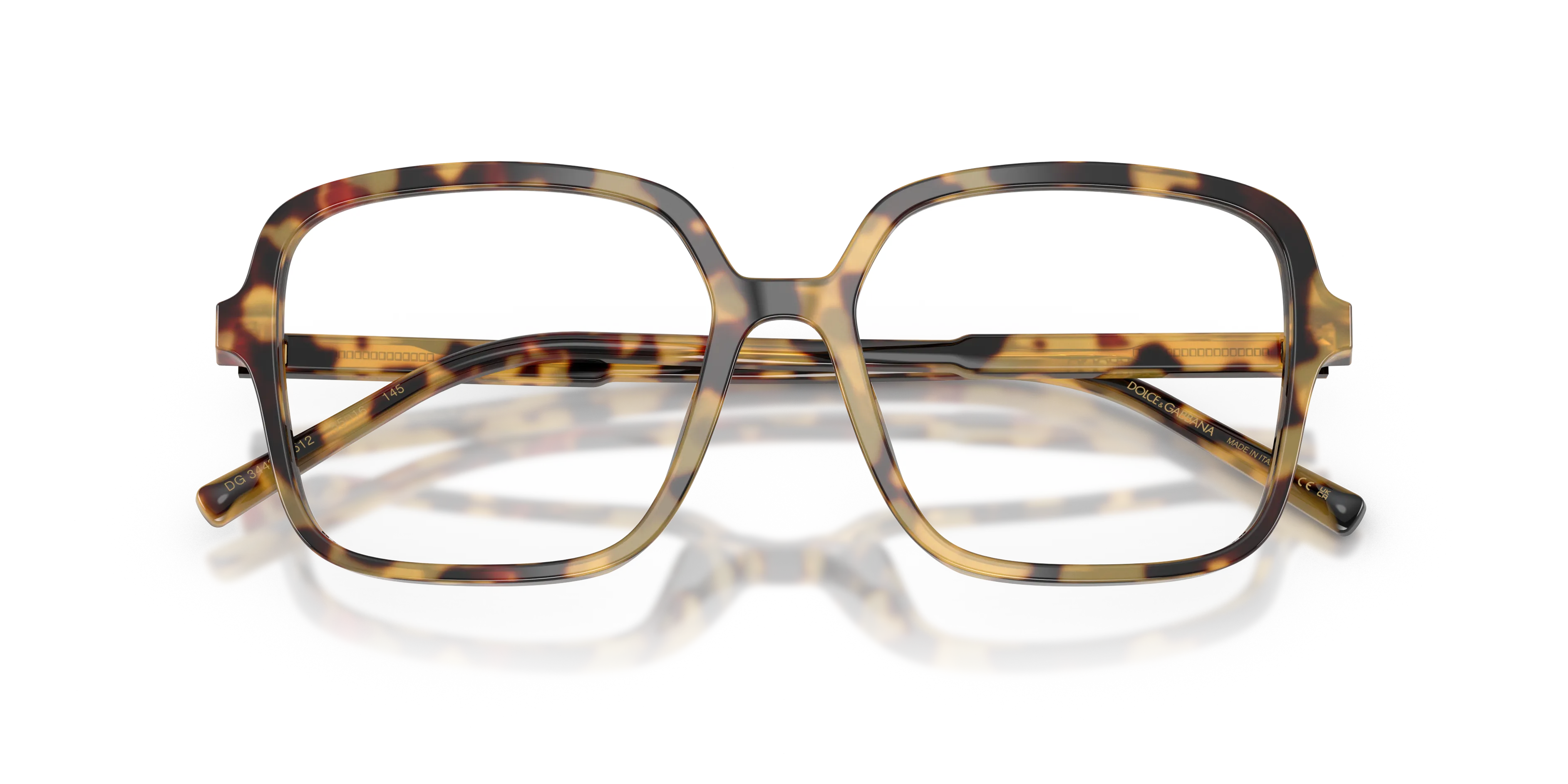 Dolce & Gabbana DG3442 512 Montature da vista Acetato Tartaruga Trasparente Squadrata Normale - immagine 2