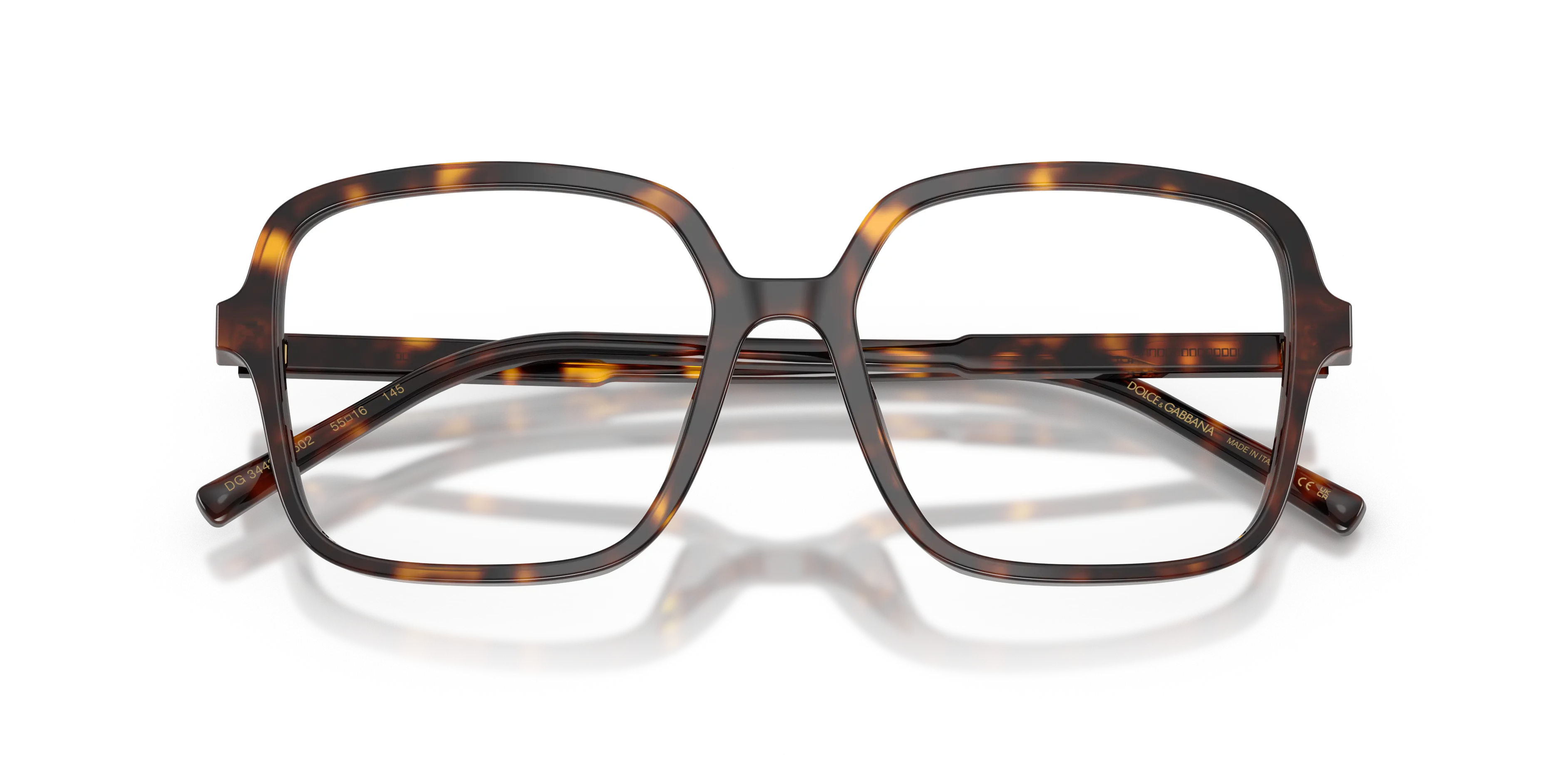 Dolce & Gabbana DG3442 502 Montature da vista Acetato Tartaruga Trasparente Squadrata Normale - immagine 2