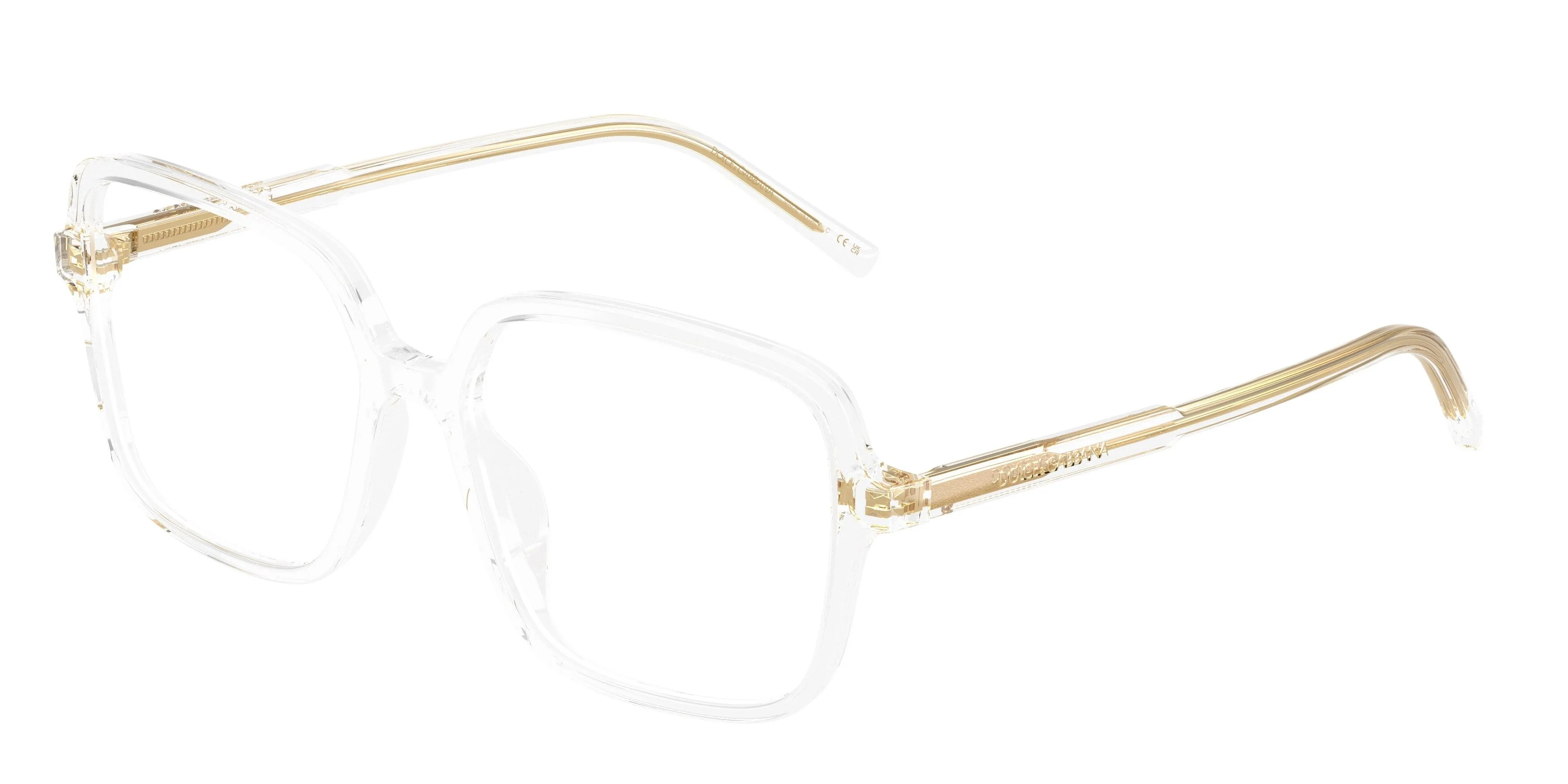 Dolce & Gabbana DG3442 3133 Montature da vista Acetato Trasparente Trasparente Squadrata Normale - immagine 1