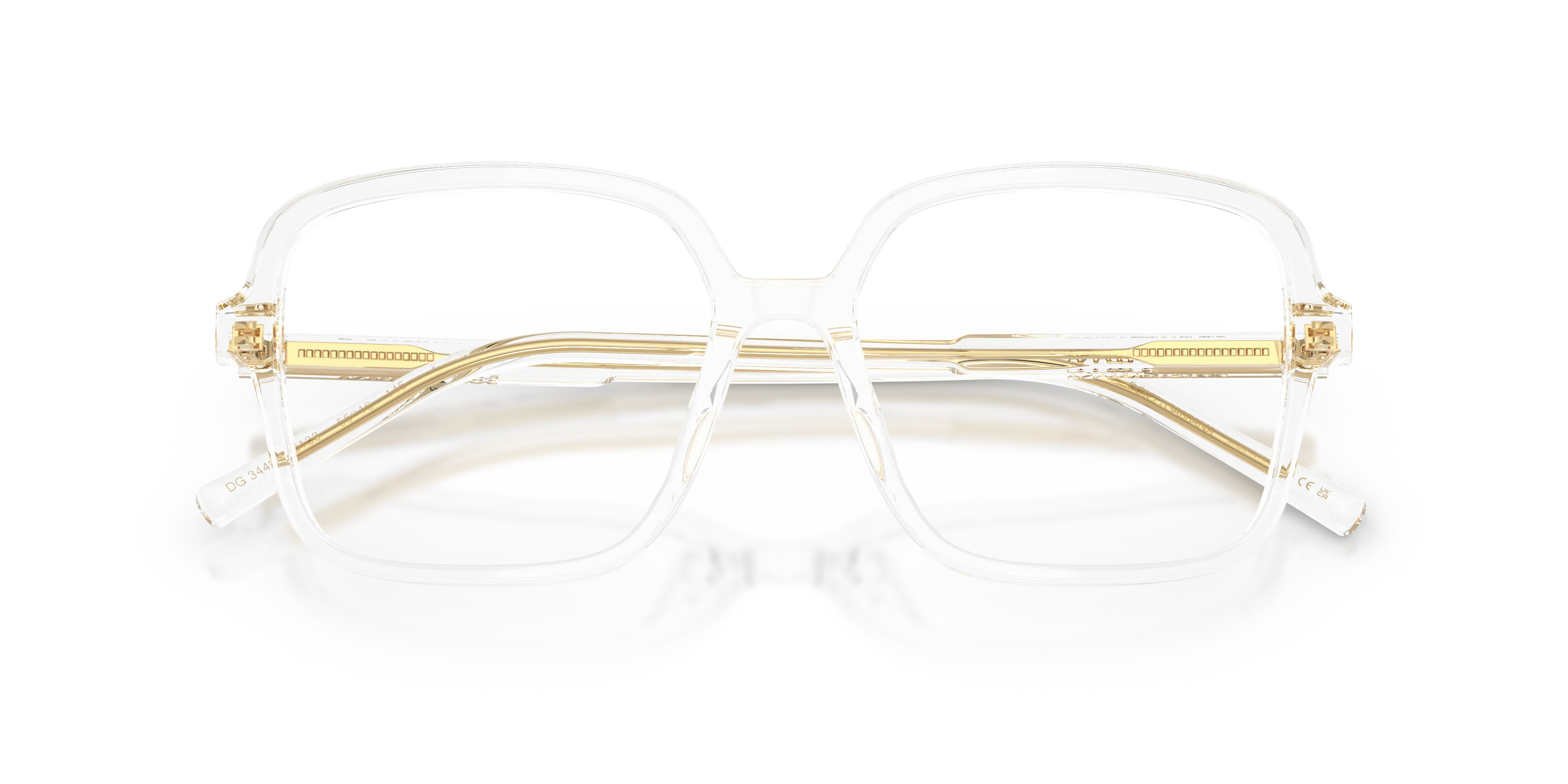 Dolce & Gabbana DG3442 3133 Montature da vista Acetato Trasparente Trasparente Squadrata Normale - immagine 2