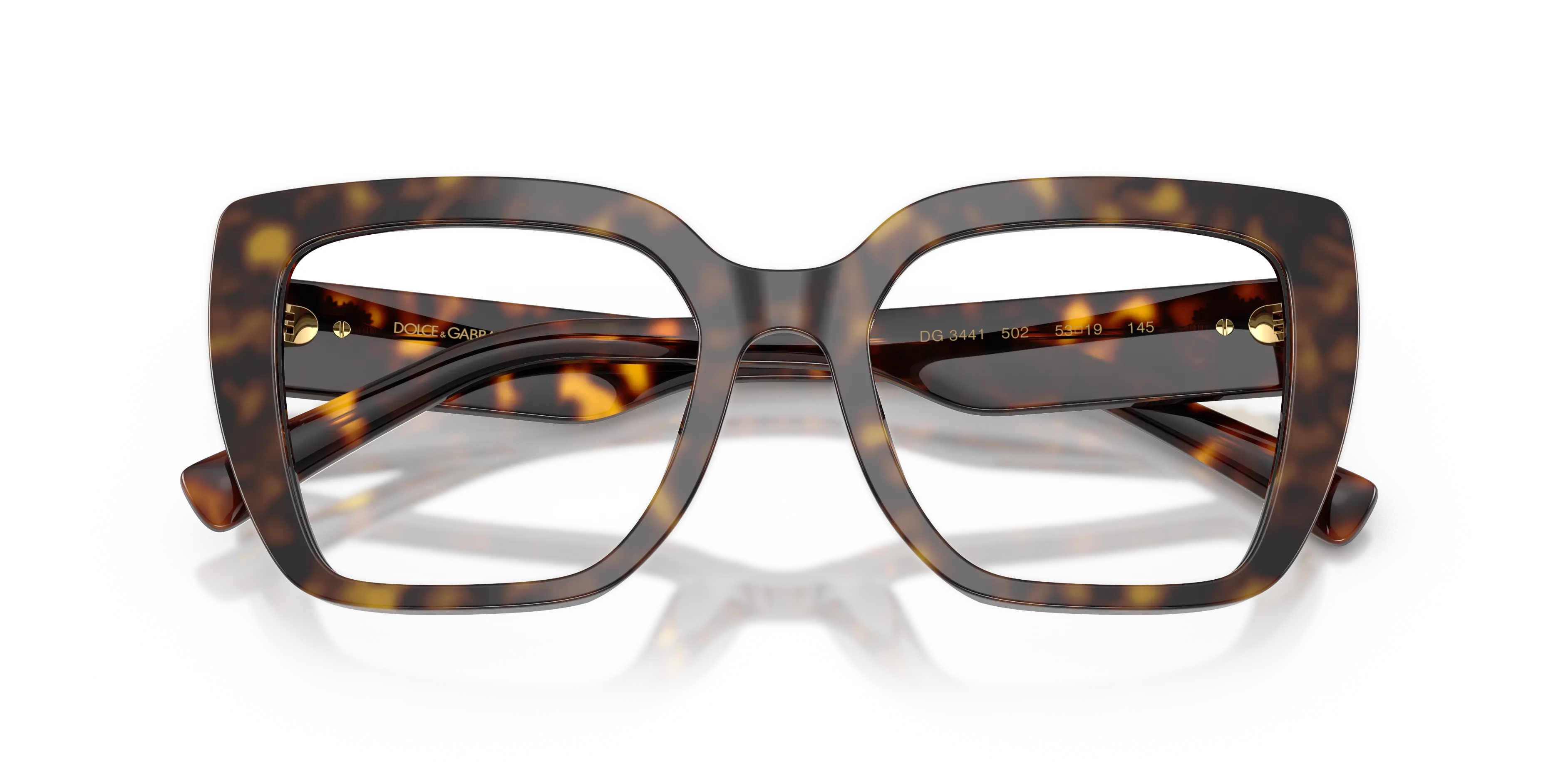 Dolce & Gabbana DG3441 502 Montature da vista Acetato Tartaruga Trasparente Squadrata Normale - immagine 2