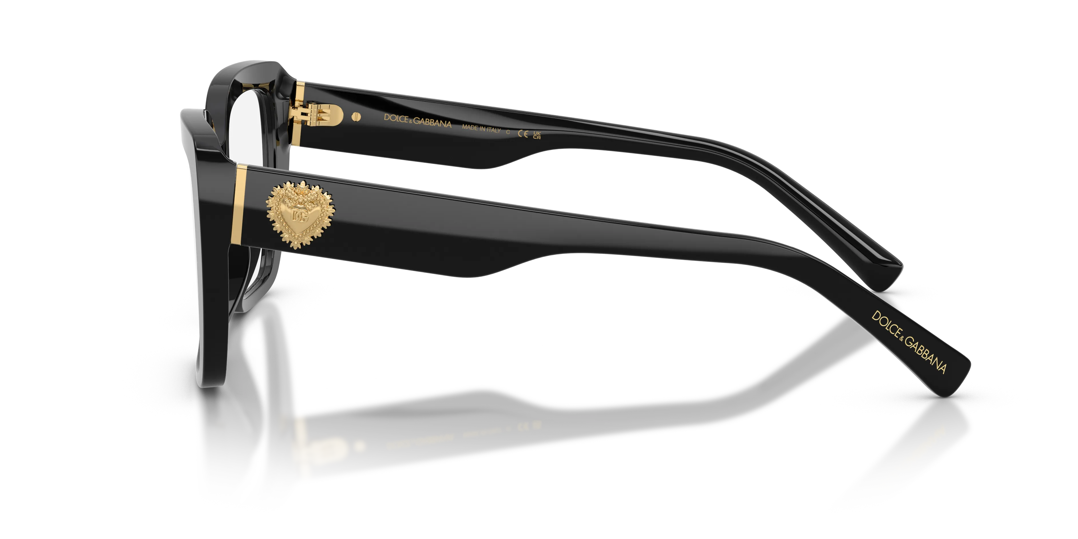 Dolce & Gabbana DG3441 501 Montature da vista Acetato Nero Trasparente Squadrata Normale - immagine 4
