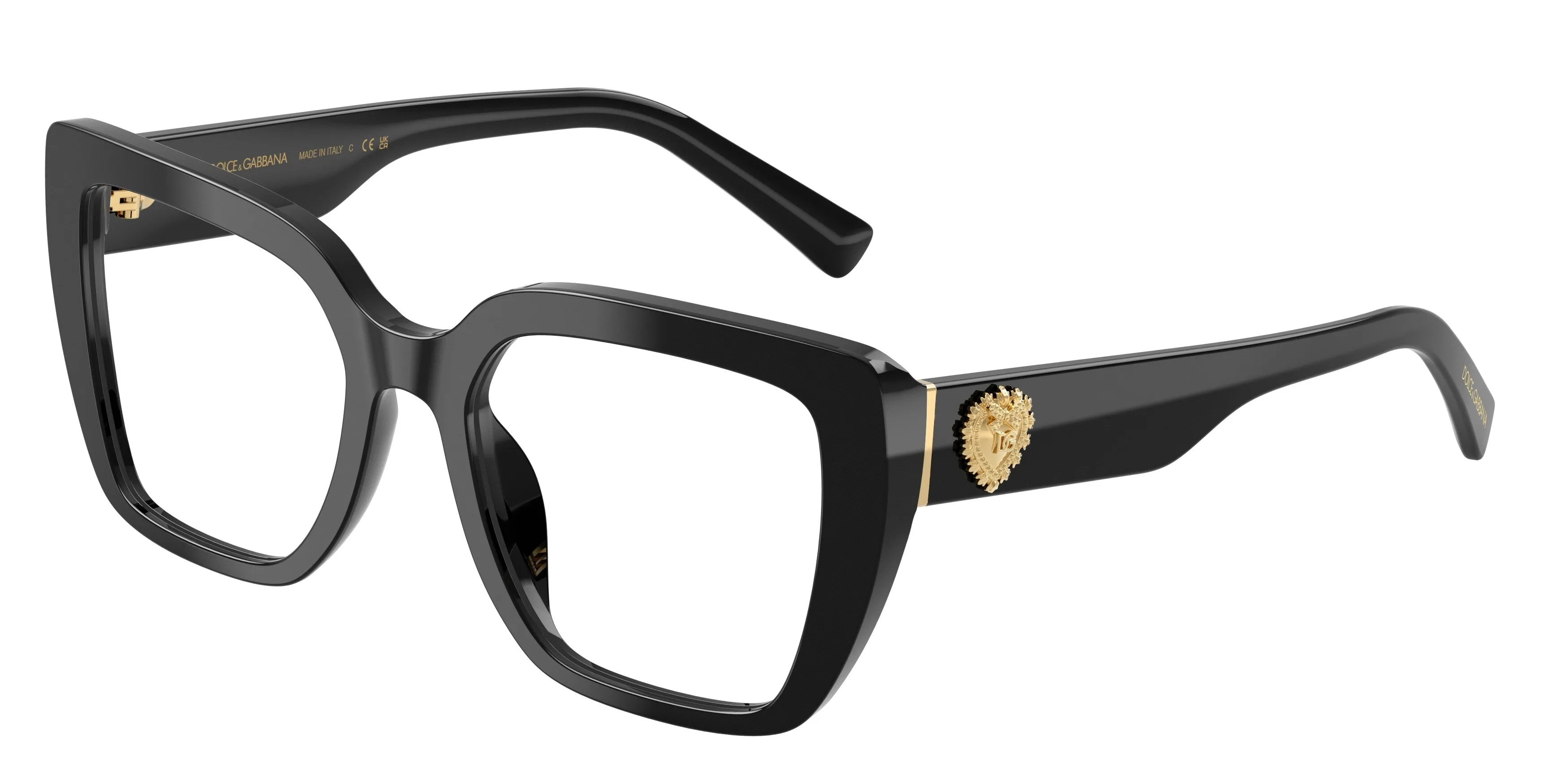 Dolce & Gabbana DG3441 501 Montature da vista Acetato Nero Trasparente Squadrata Normale - immagine 1