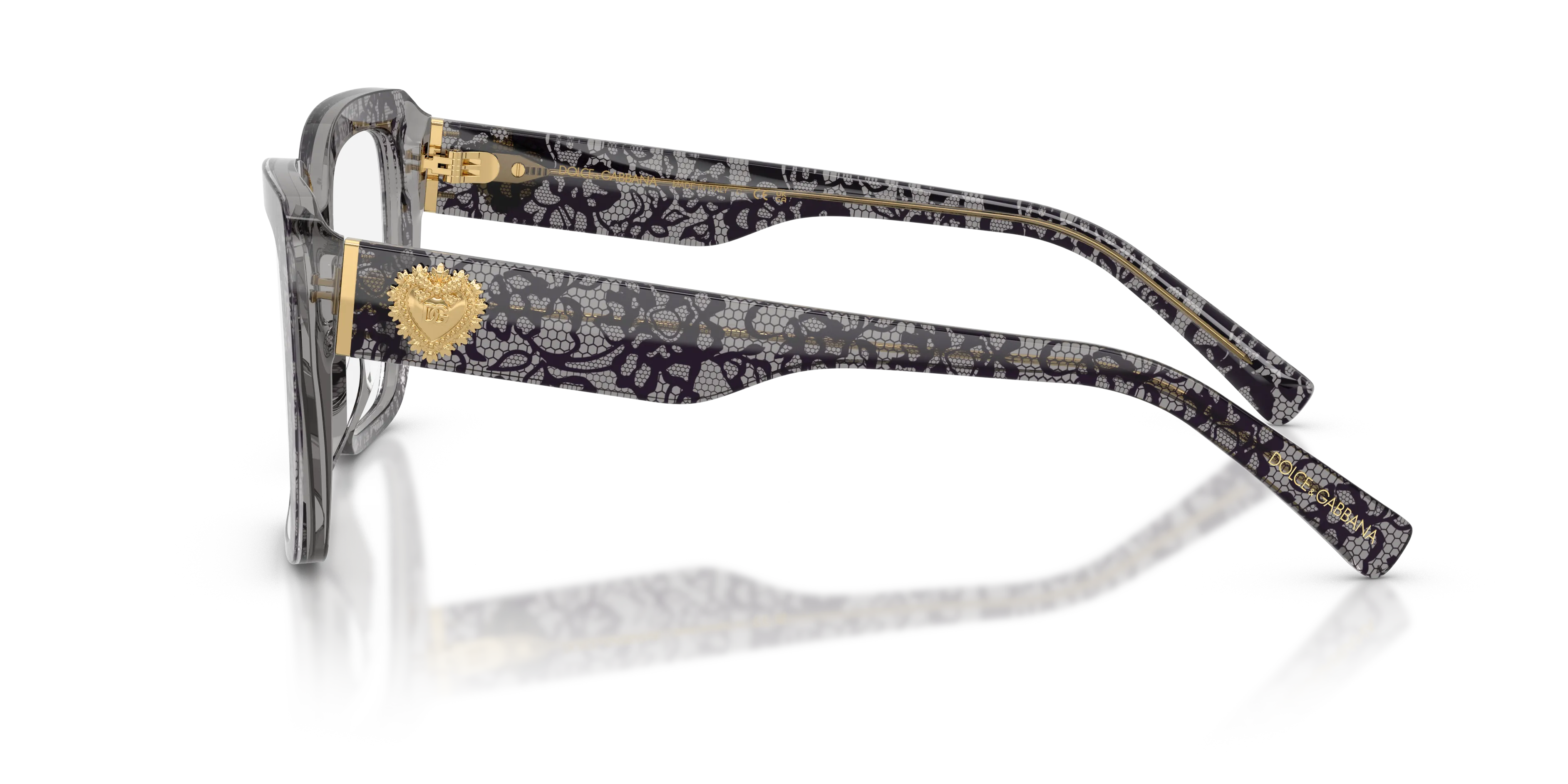 Dolce & Gabbana DG3441 3471 Montature da vista Acetato Grigio Trasparente Squadrata Normale - immagine 4