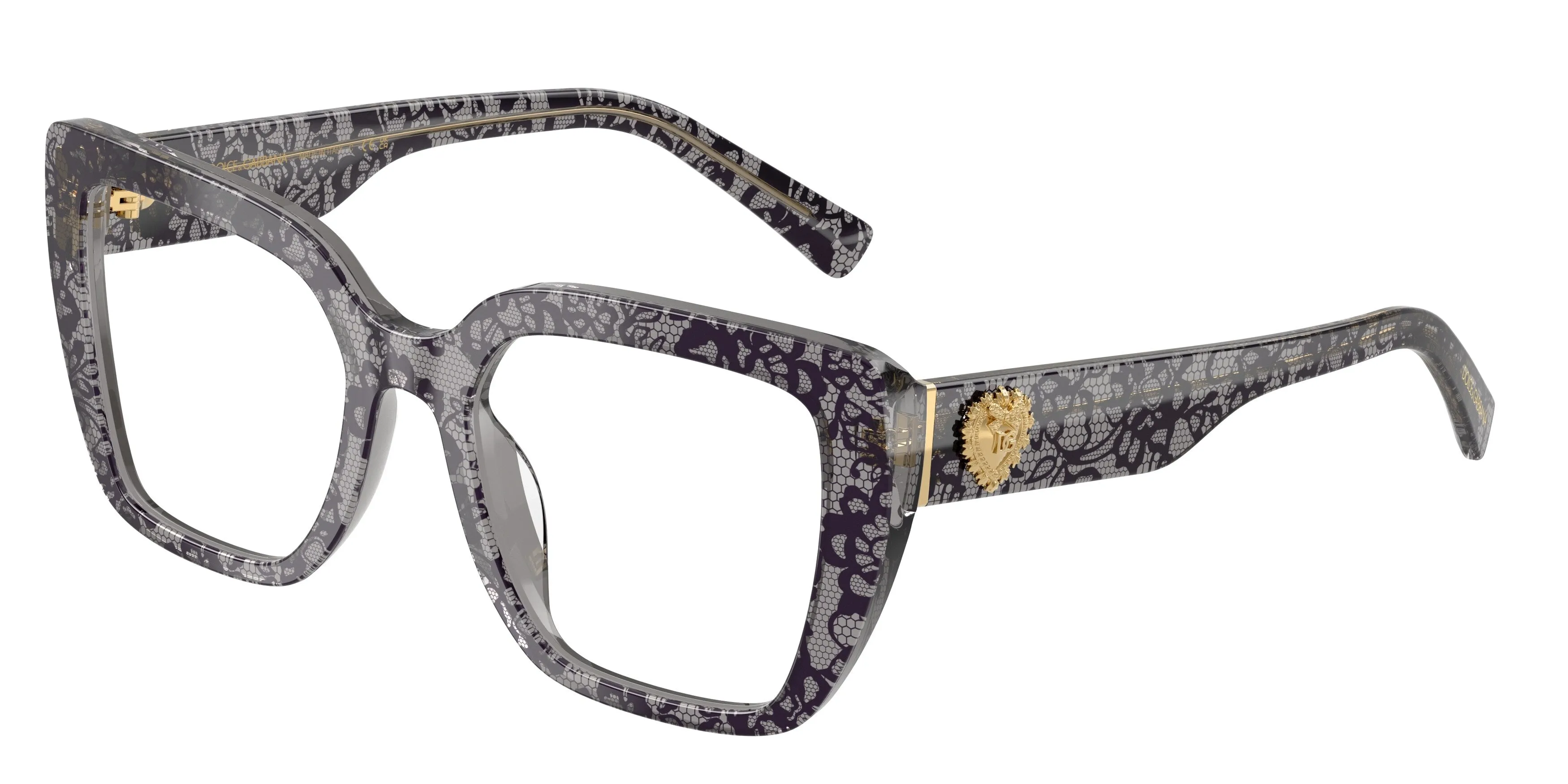 Dolce & Gabbana DG3441 3471 Montature da vista Acetato Grigio Trasparente Squadrata Normale - immagine 1