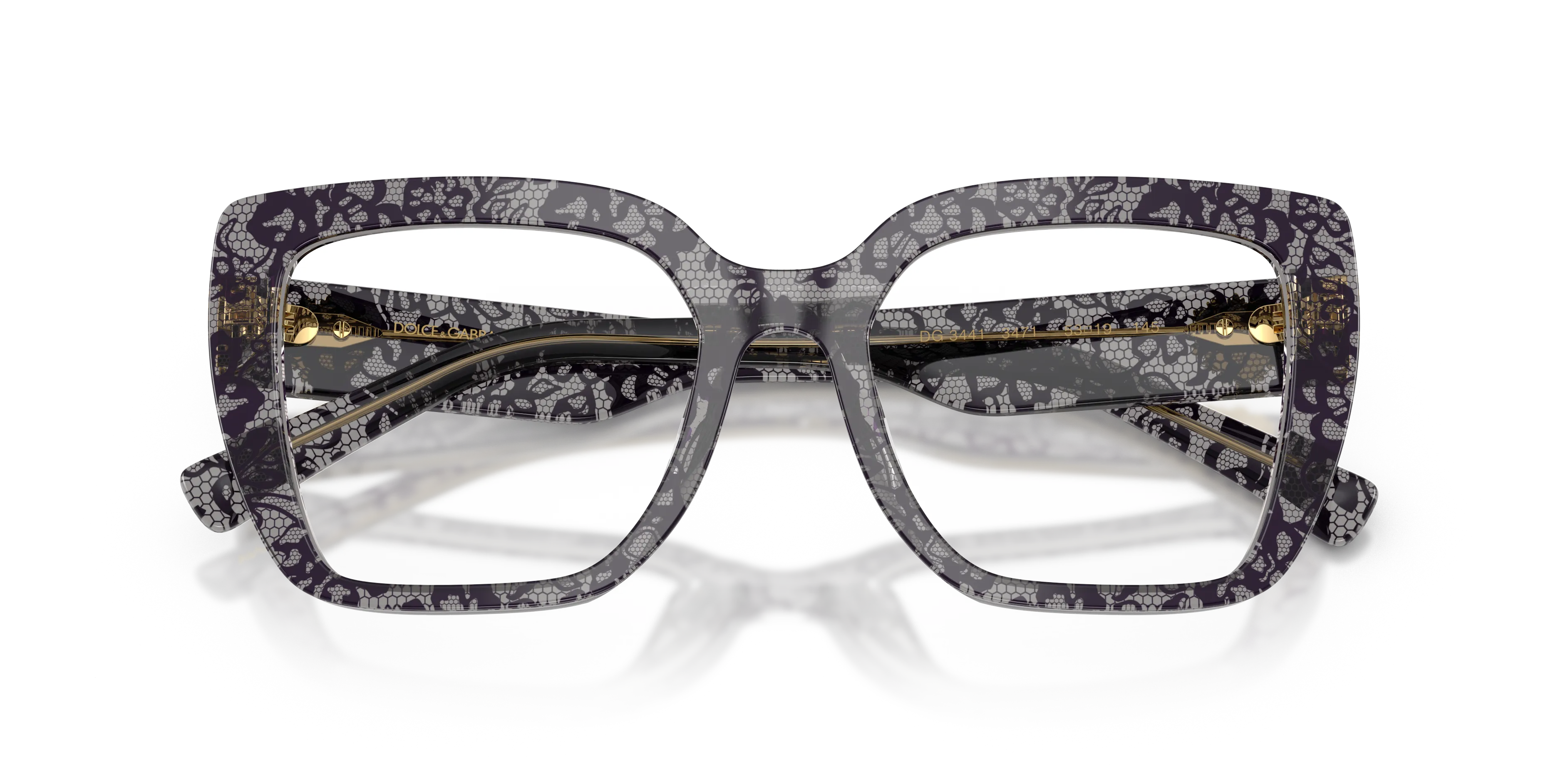 Dolce & Gabbana DG3441 3471 Montature da vista Acetato Grigio Trasparente Squadrata Normale - immagine 2