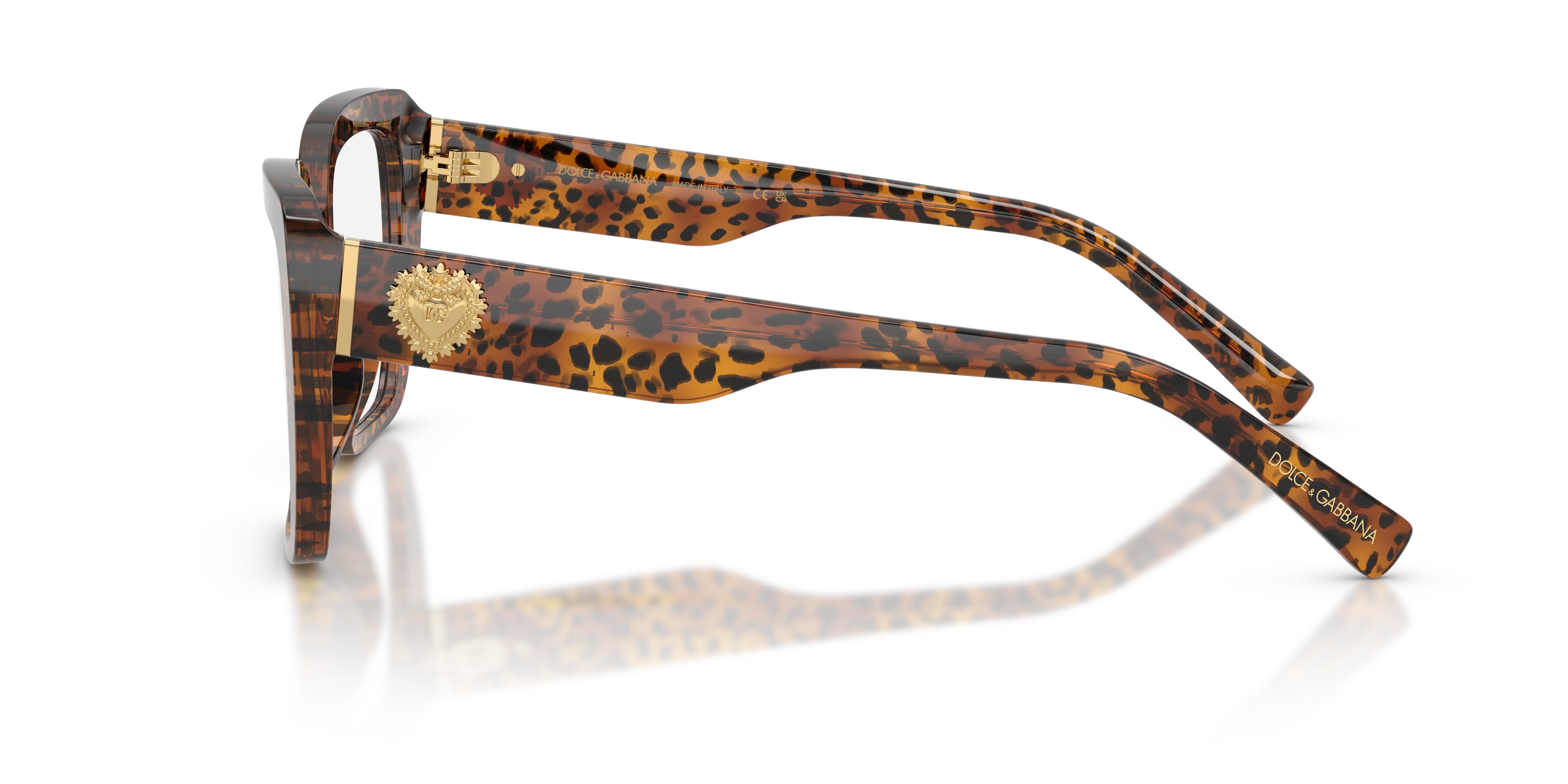 Dolce & Gabbana DG3441 3470 Montature da vista Acetato Marrone Trasparente Squadrata Normale - immagine 4