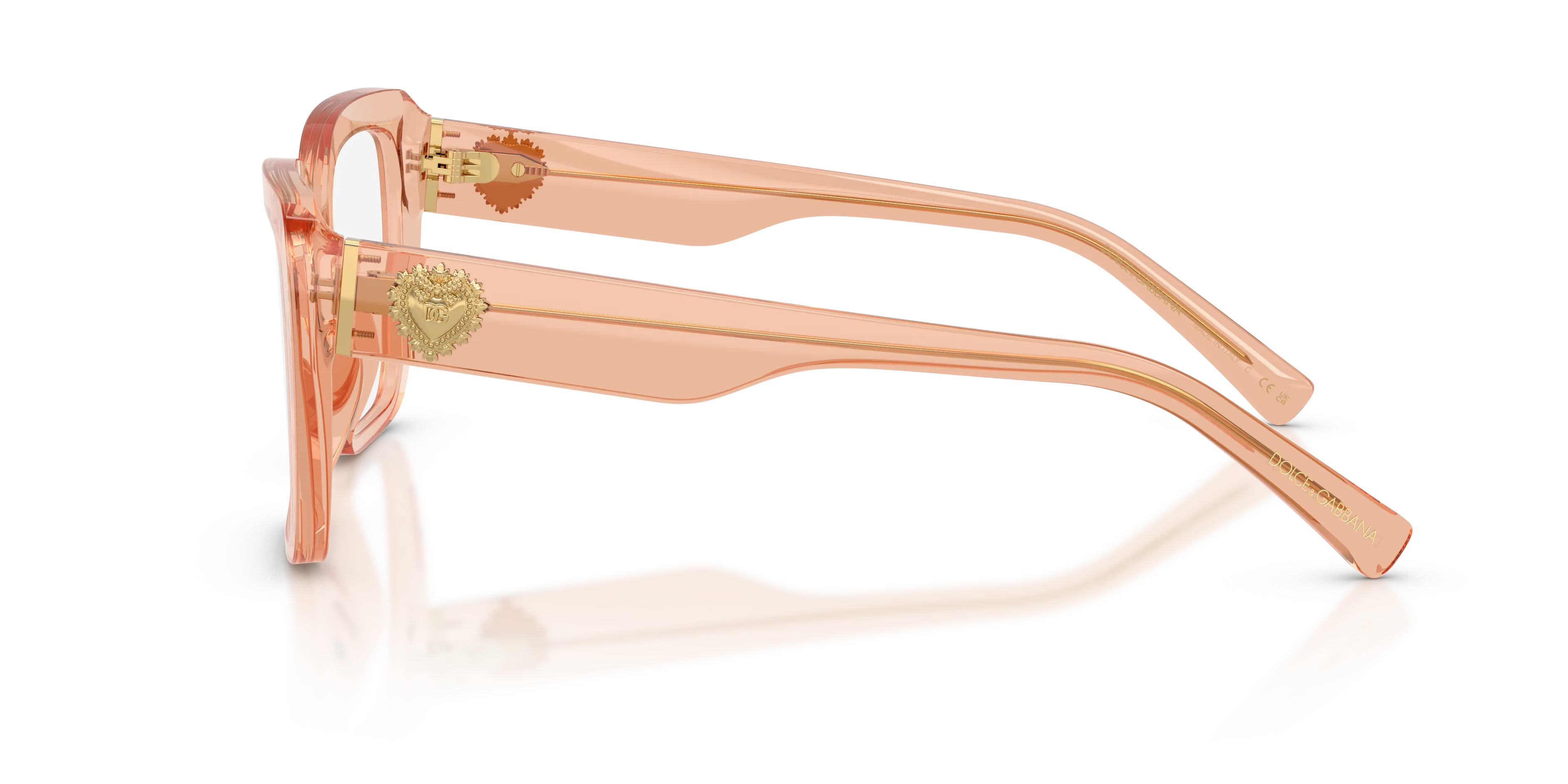 Dolce & Gabbana DG3441 3226 Montature da vista Acetato Rosa Trasparente Squadrata Normale - immagine 4