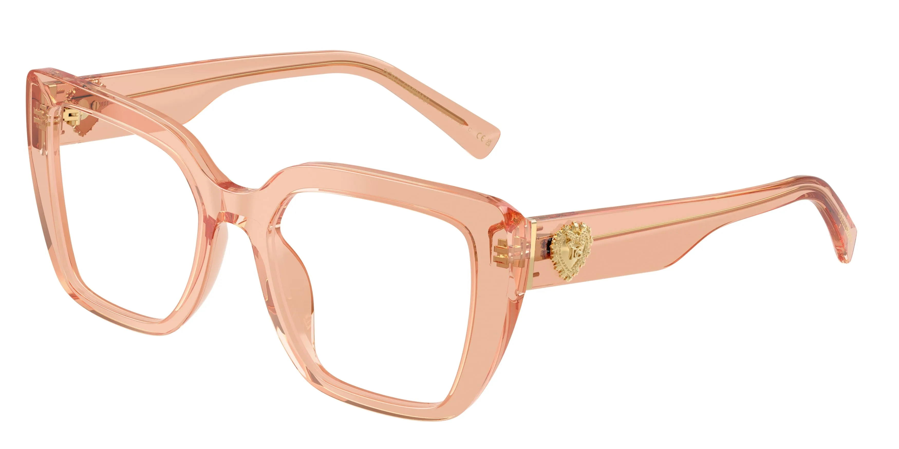 Dolce & Gabbana DG3441 3226 Montature da vista Acetato Rosa Trasparente Squadrata Normale - immagine 1