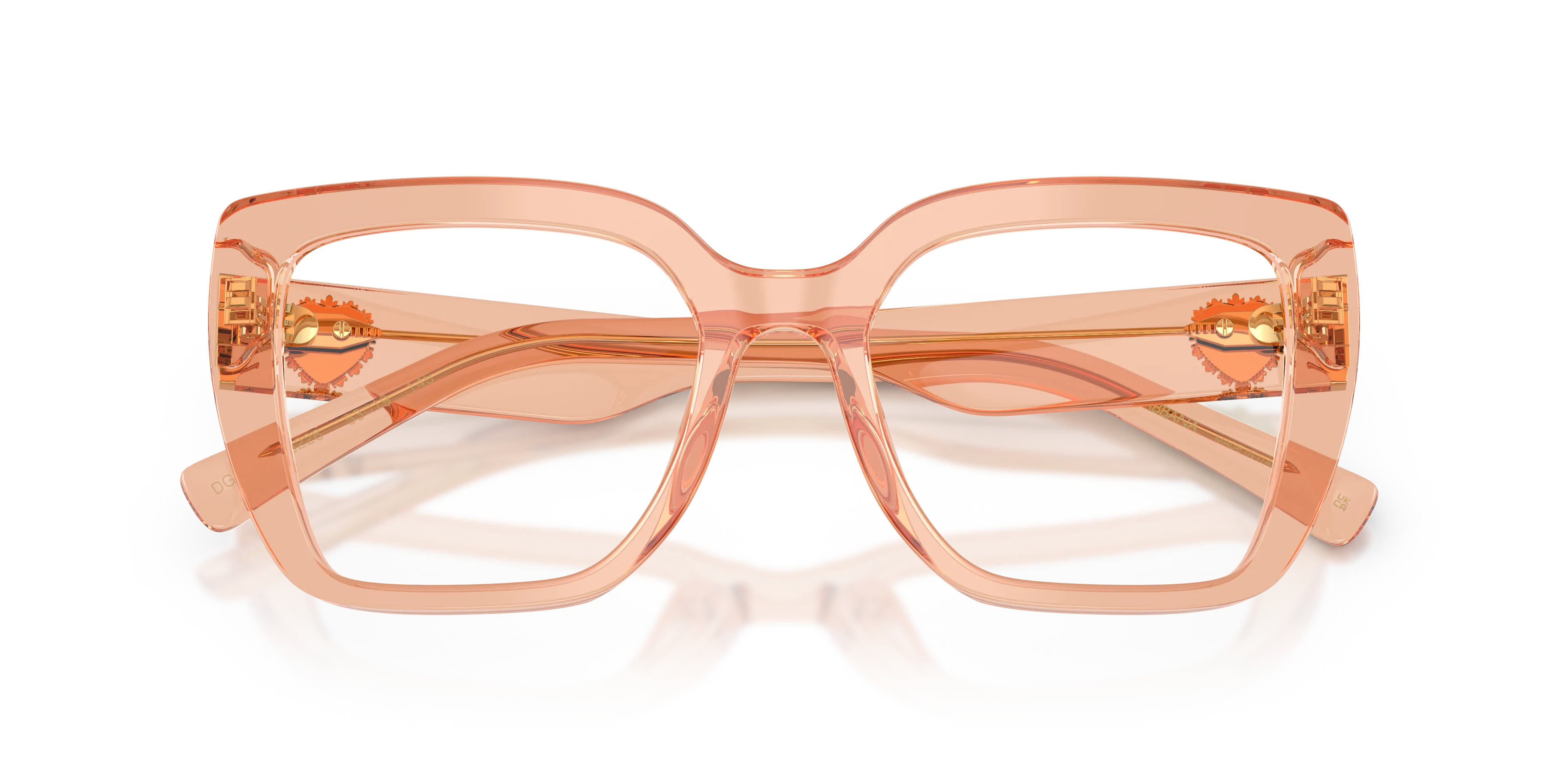 Dolce & Gabbana DG3441 3226 Montature da vista Acetato Rosa Trasparente Squadrata Normale - immagine 2