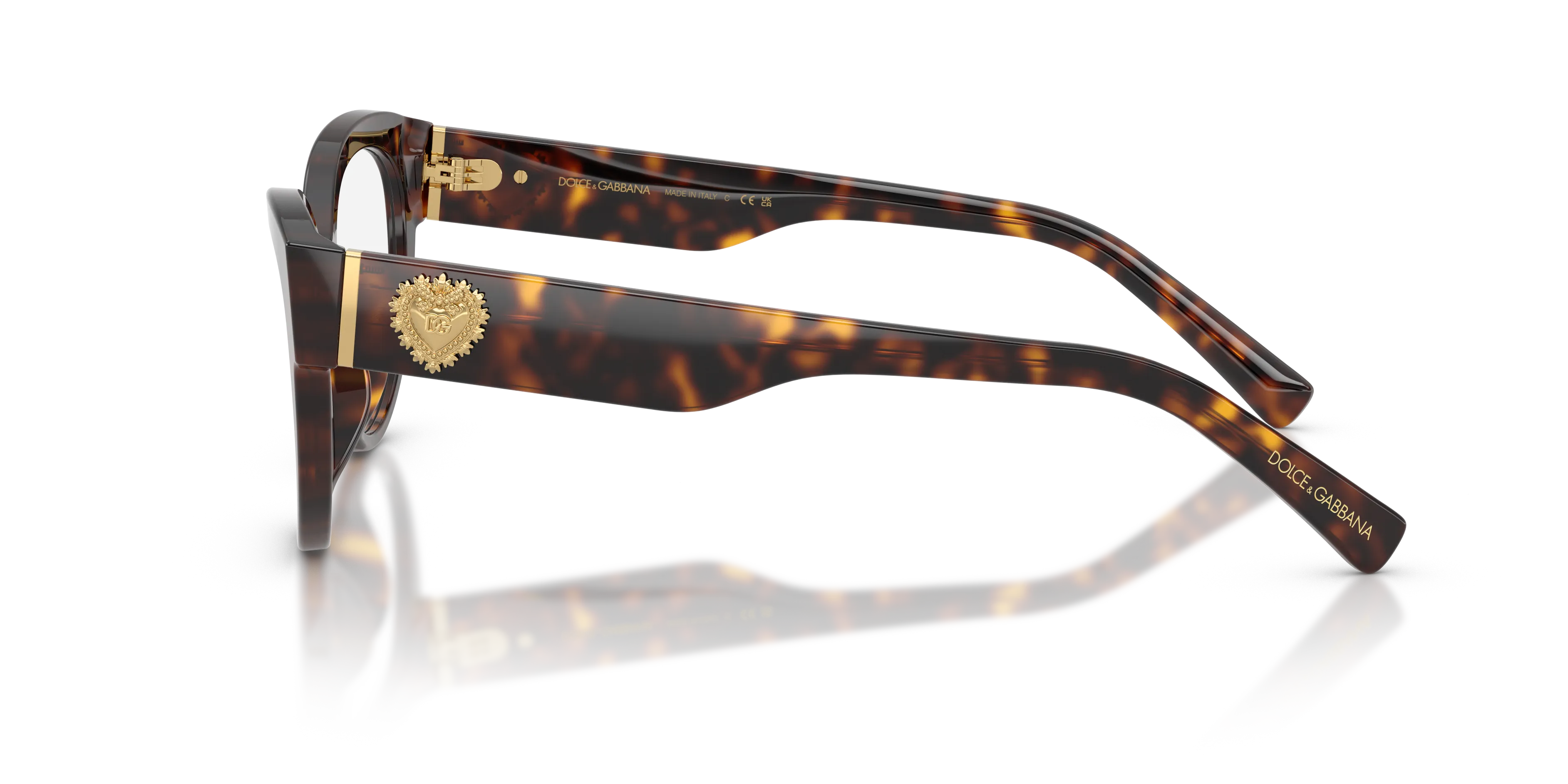 Dolce & Gabbana DG3440 502 Montature da vista Acetato Tartaruga Trasparente Cat Eye Normale - immagine 4