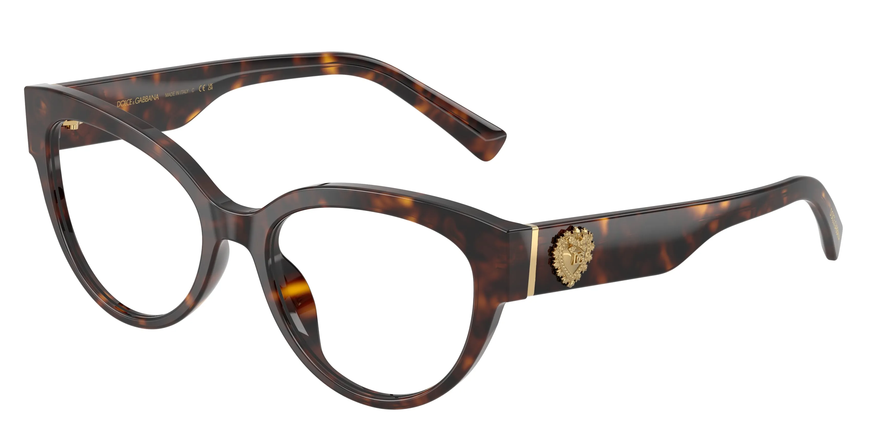 Dolce & Gabbana DG3440 502 Montature da vista Acetato Tartaruga Trasparente Cat Eye Normale - immagine 1