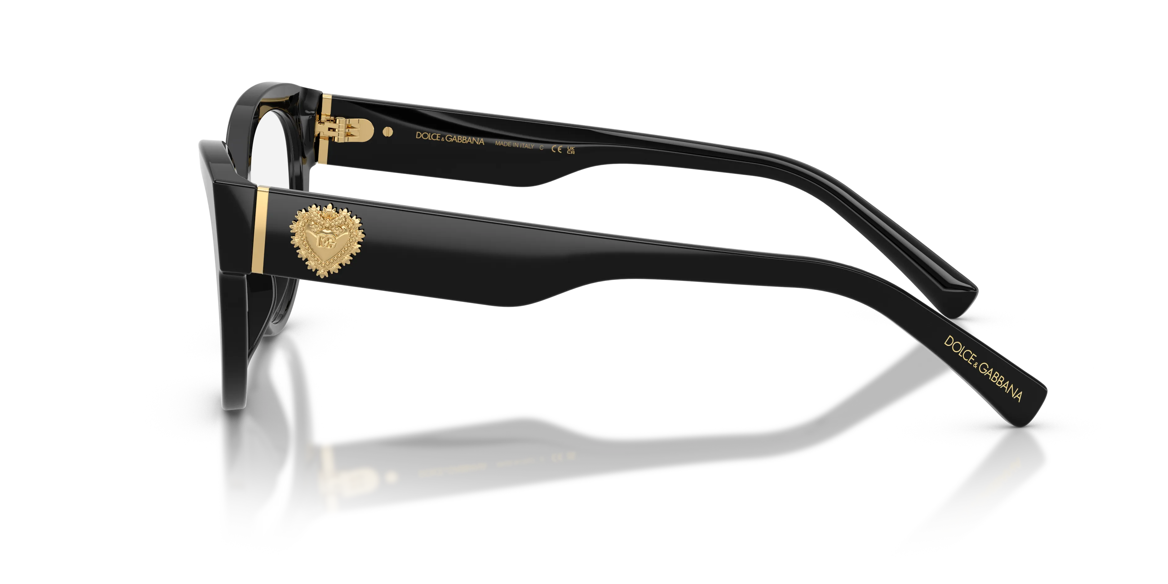 Dolce & Gabbana DG3440 501 Montature da vista Acetato Nero Trasparente Cat Eye Normale - immagine 4