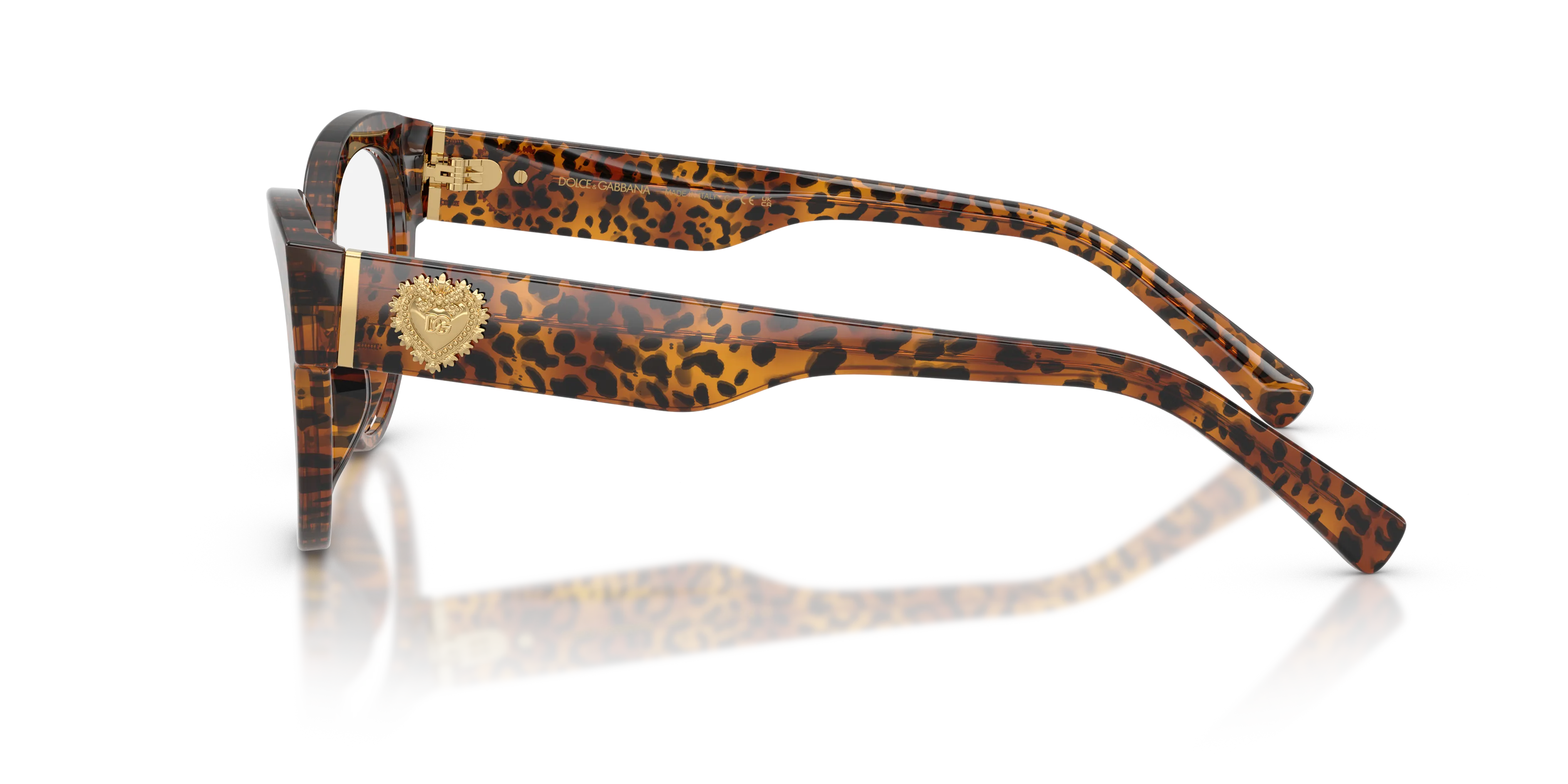 Dolce & Gabbana DG3440 3470 Montature da vista Acetato Marrone Trasparente Cat Eye Normale - immagine 4