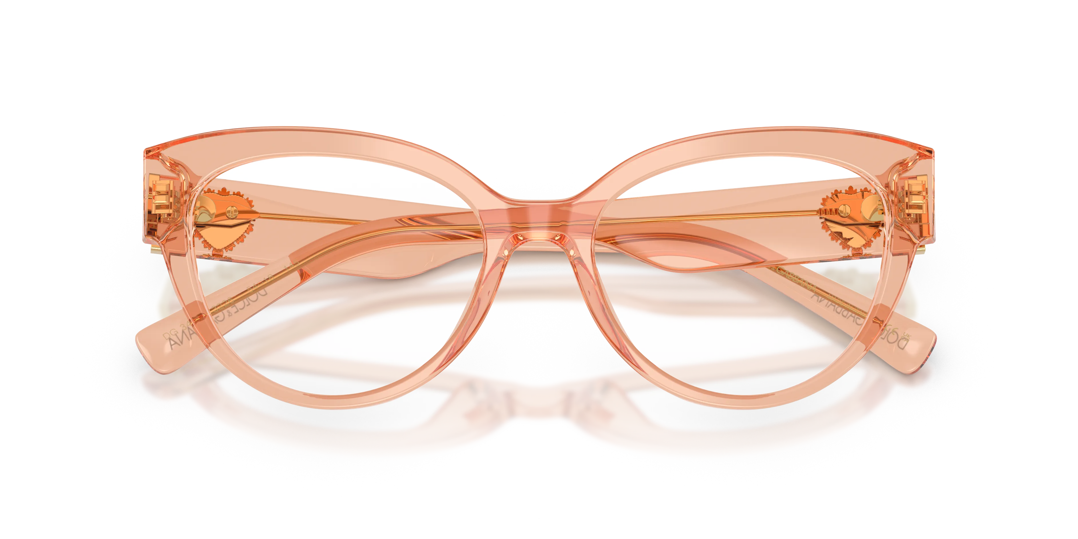 Dolce & Gabbana DG3440 3226 Montature da vista Acetato Rosa Trasparente Cat Eye Normale - immagine 2