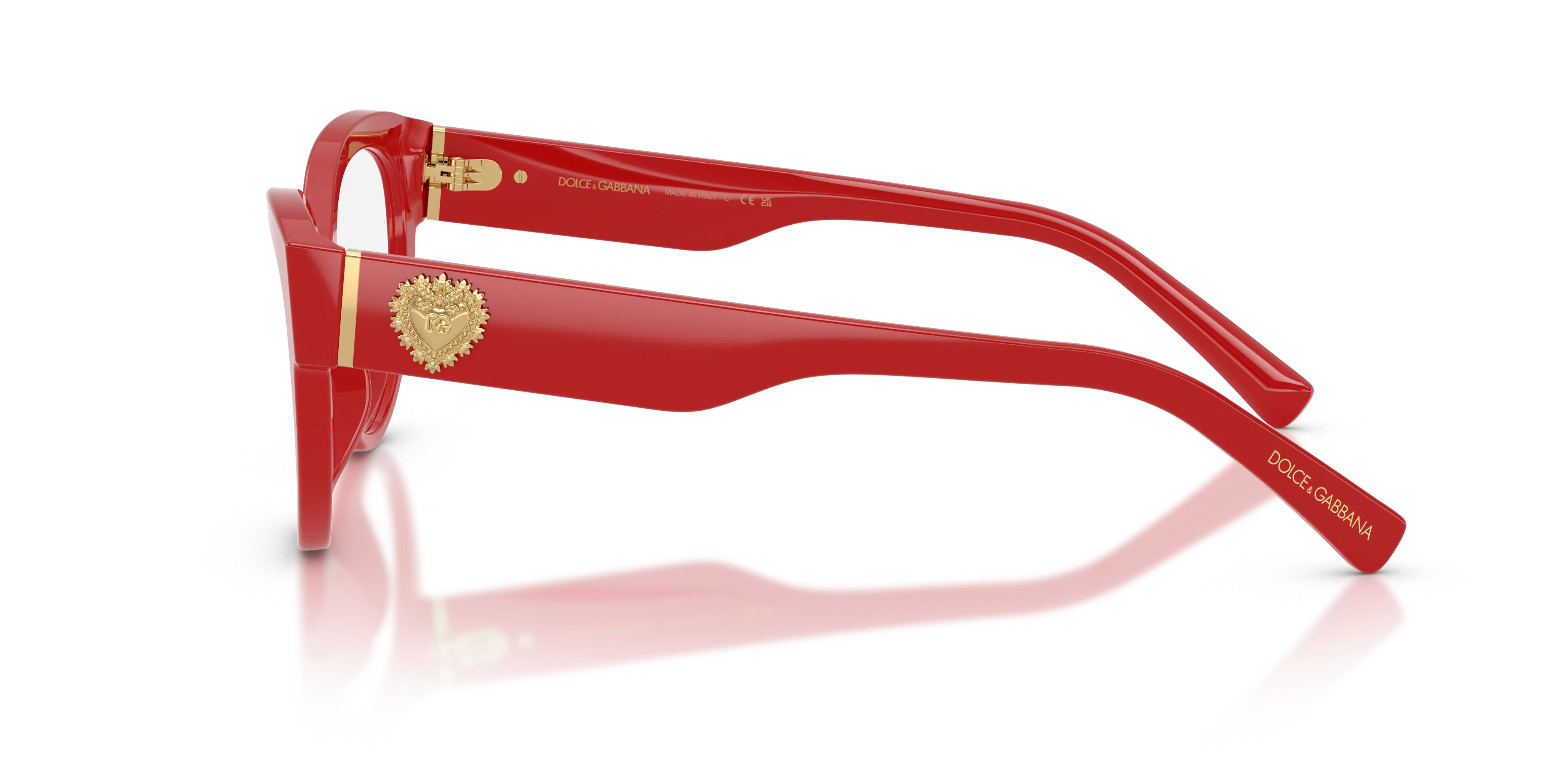 Dolce & Gabbana DG3440 3088 Montature da vista Acetato Rosso Trasparente Cat Eye Normale - immagine 4