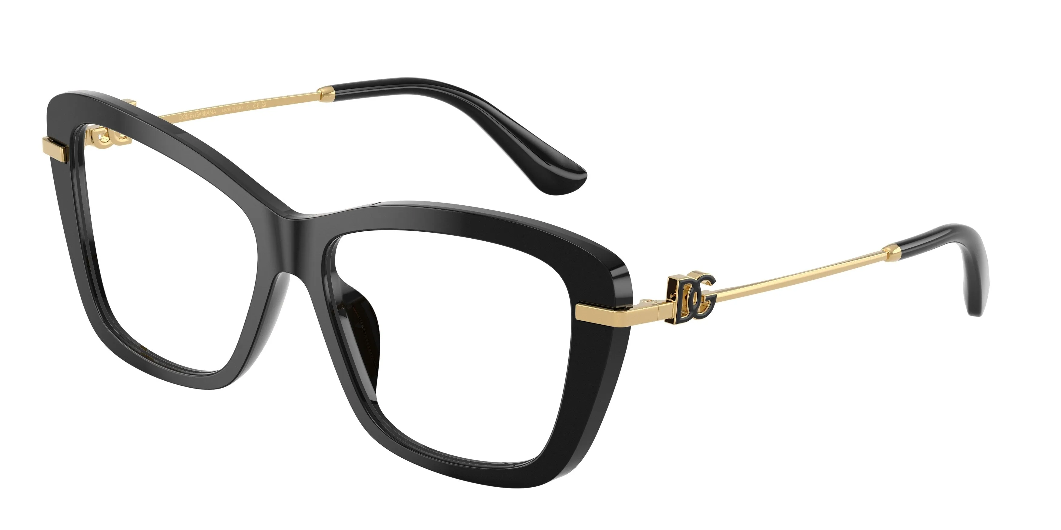 Dolce & Gabbana DG3439 501 Montature da vista Acetato Nero Trasparente Squadrata Normale - immagine 1