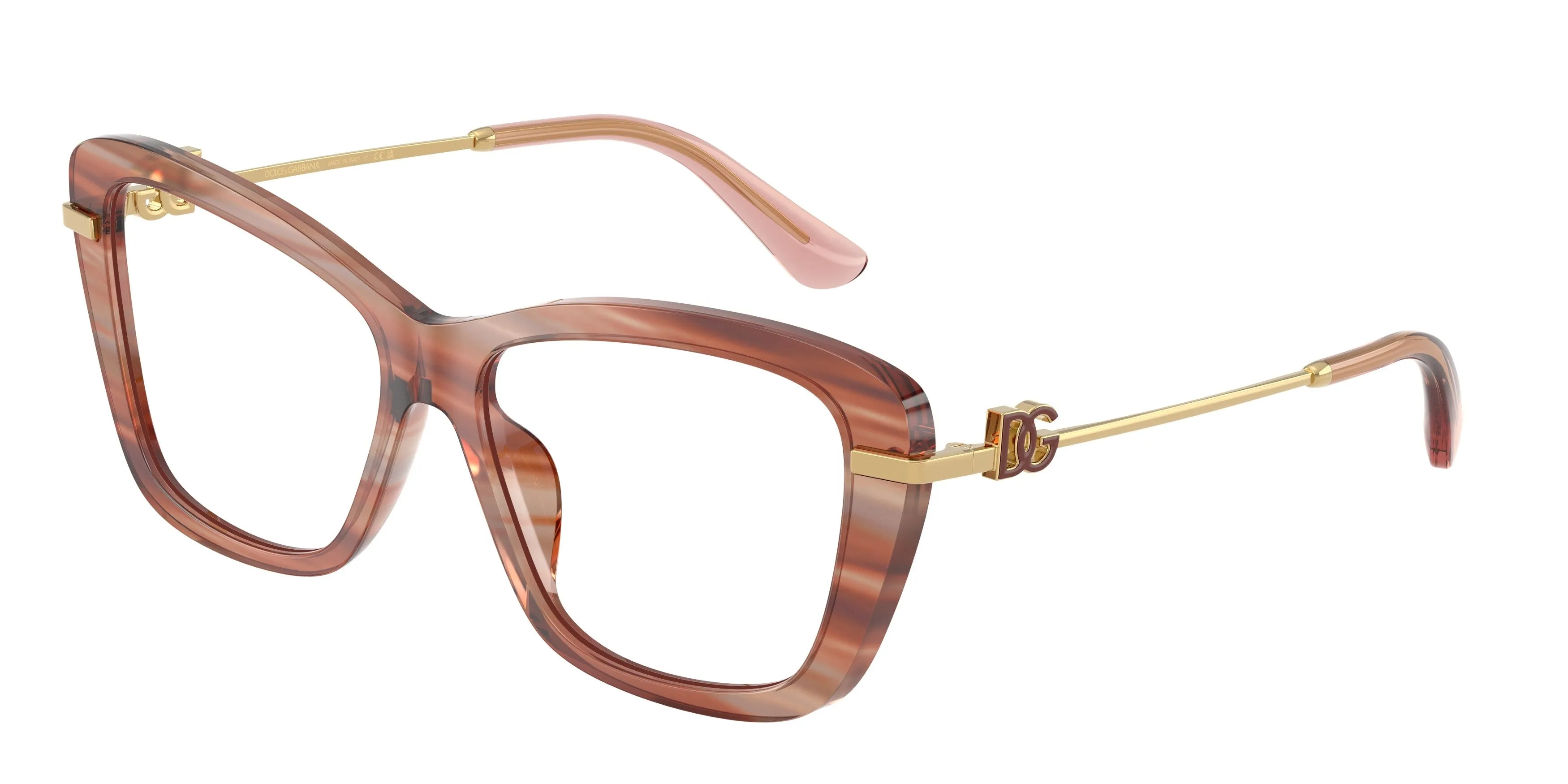 Dolce & Gabbana DG3439 3473 Montature da vista Acetato Rosso Trasparente Squadrata Normale - immagine 1
